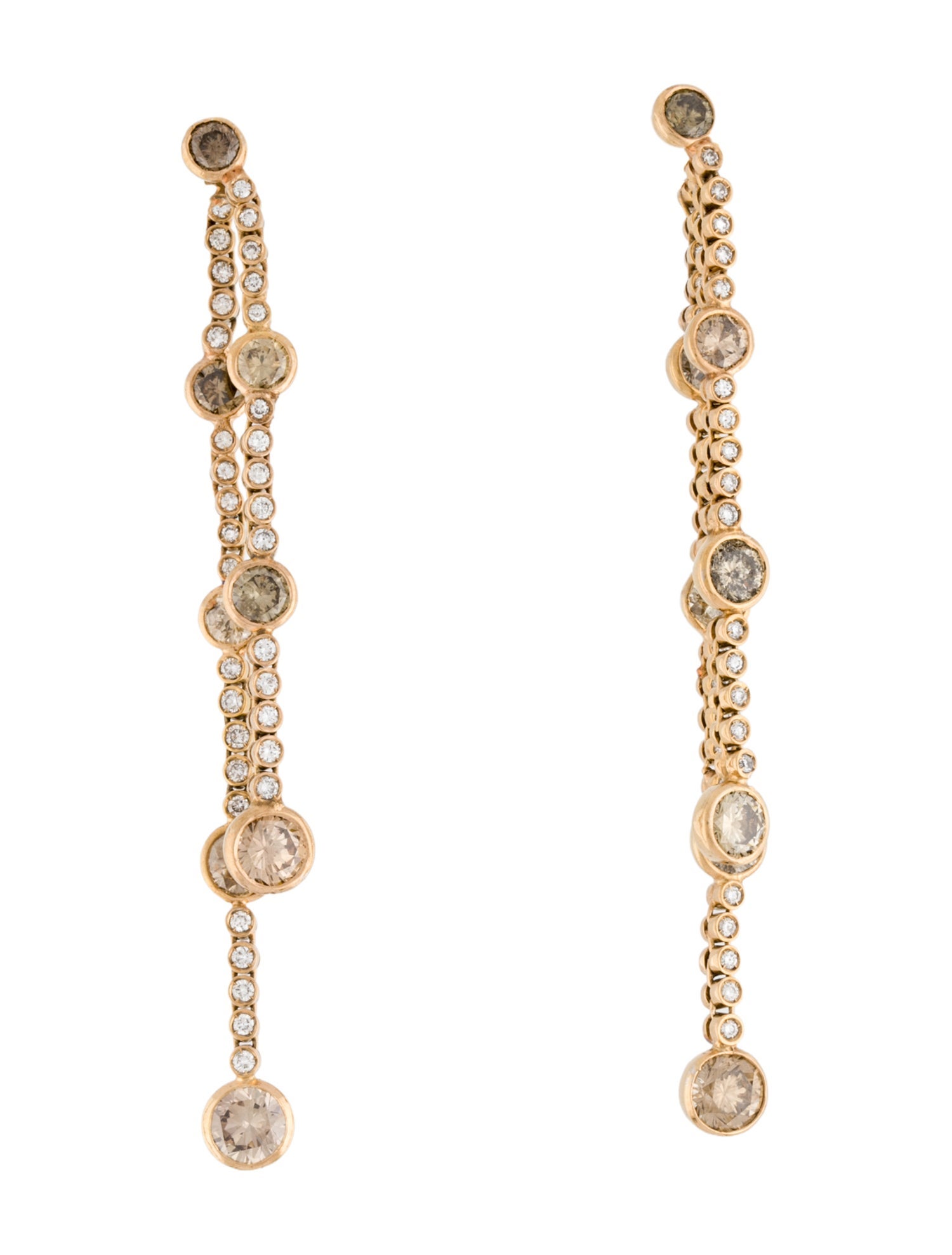 Earrings 18K Diamond Drop Statement