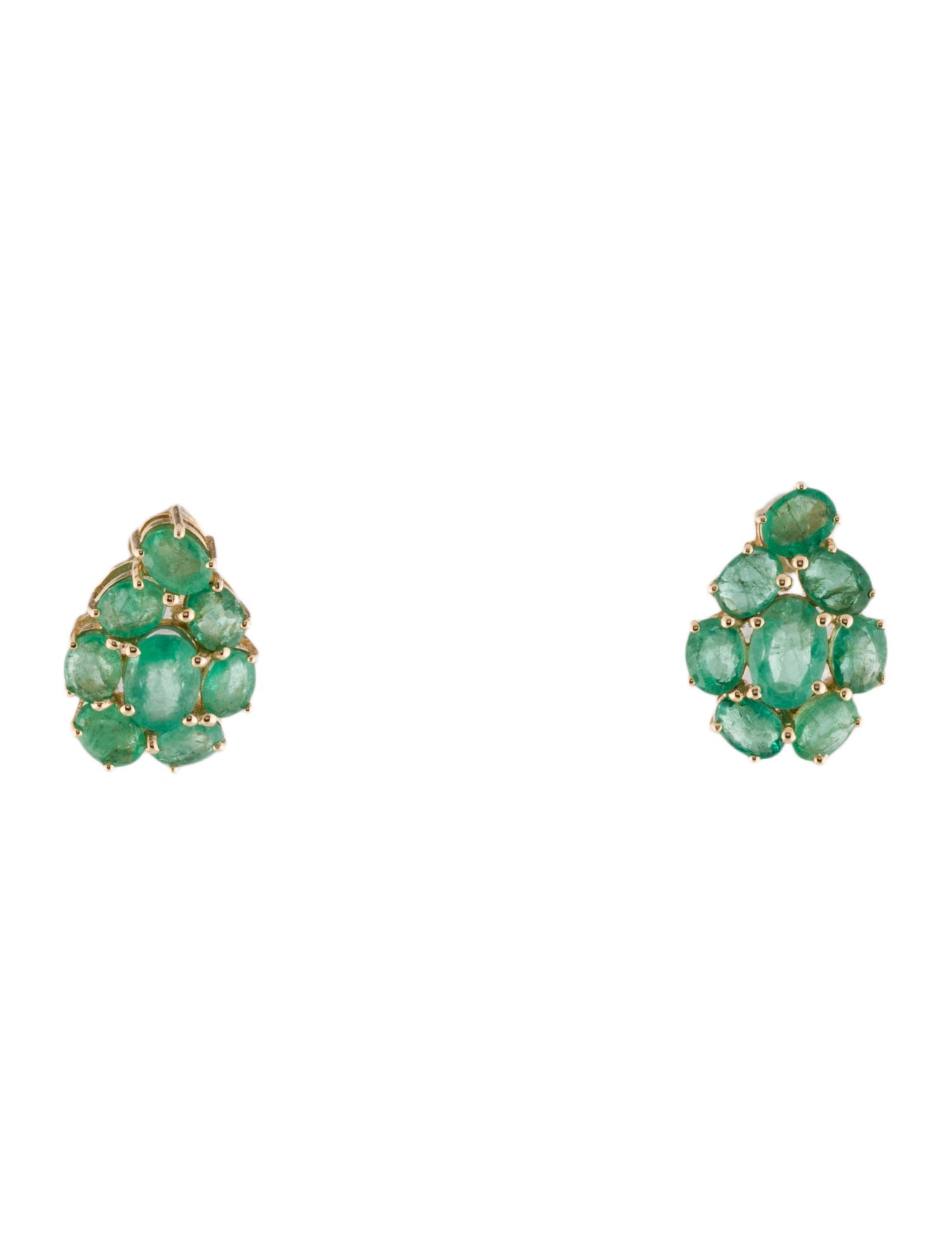 Earrings 14K Emerald Stud