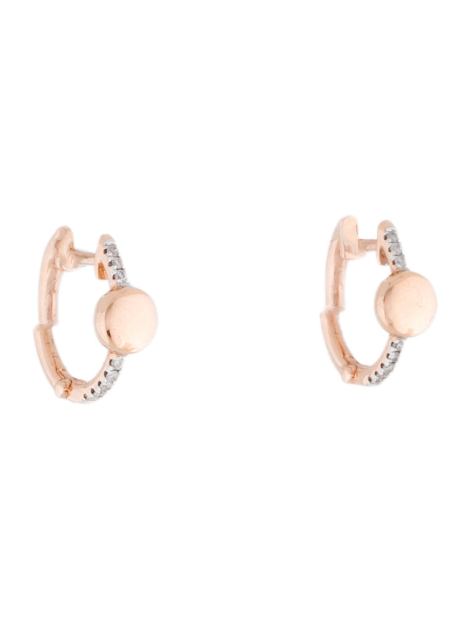 Earrings 14K Diamond Huggies