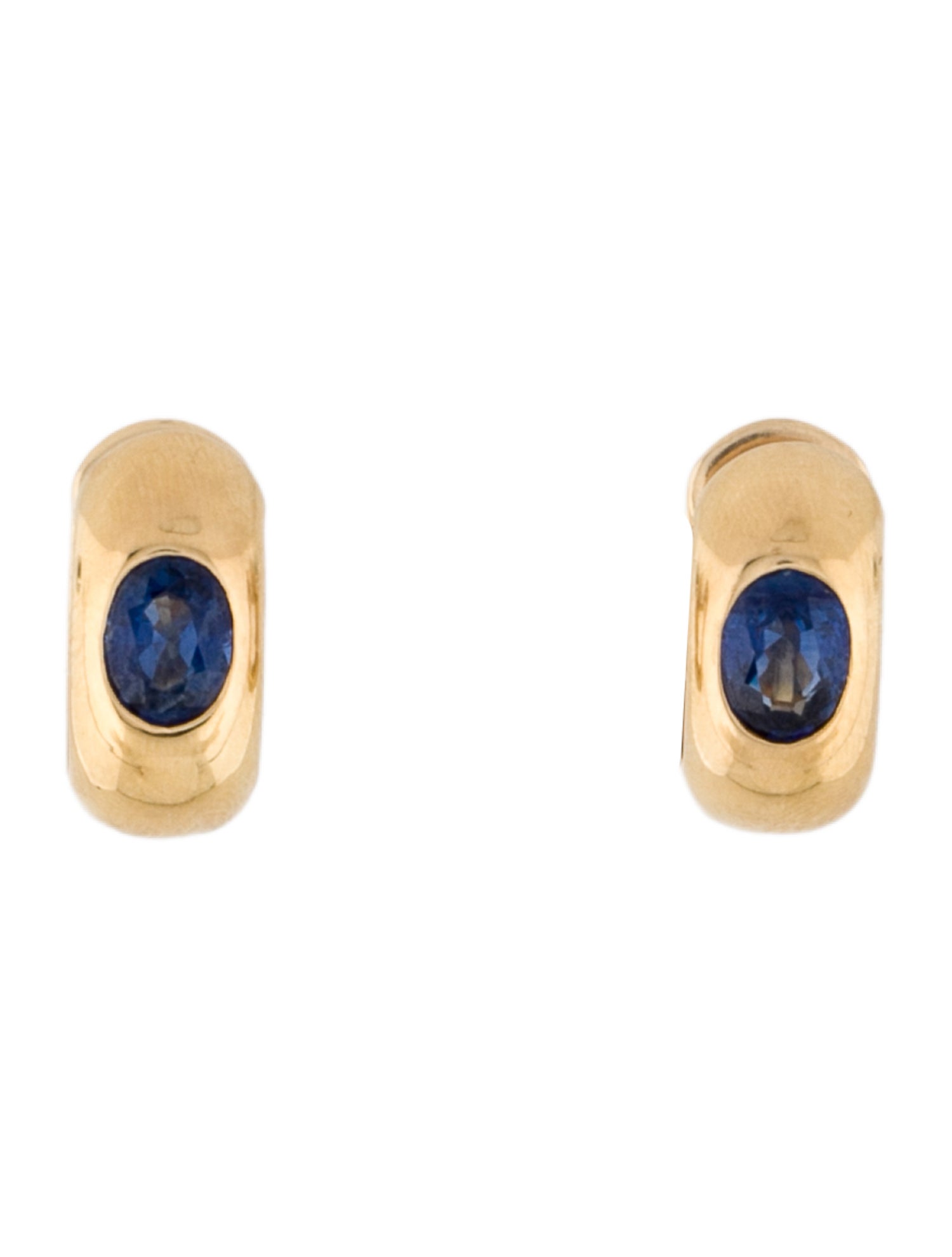 Earrings 18K 1.84ctw Sapphire Huggie