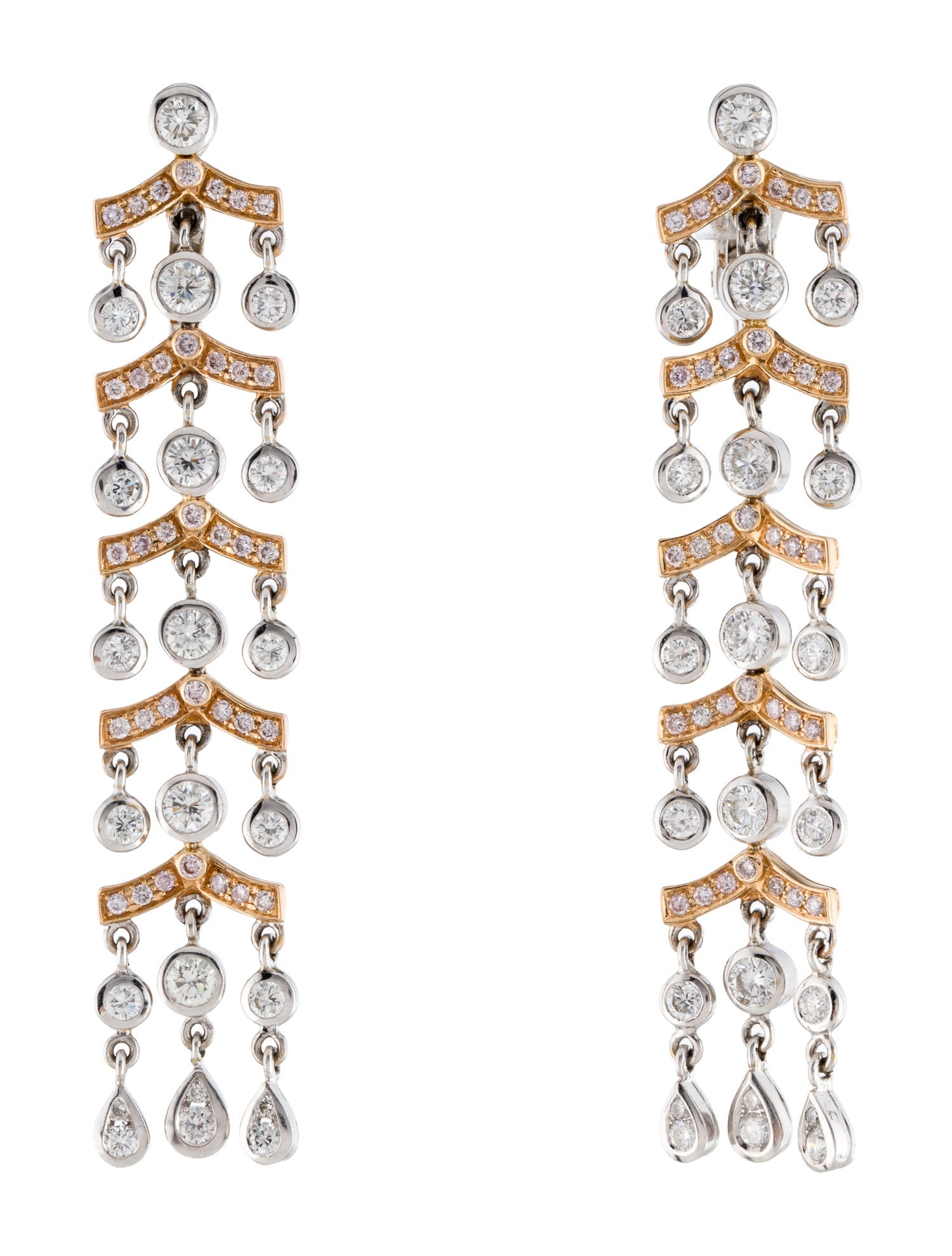 Earrings 18K 1.97ctw Diamond Drop Earclips