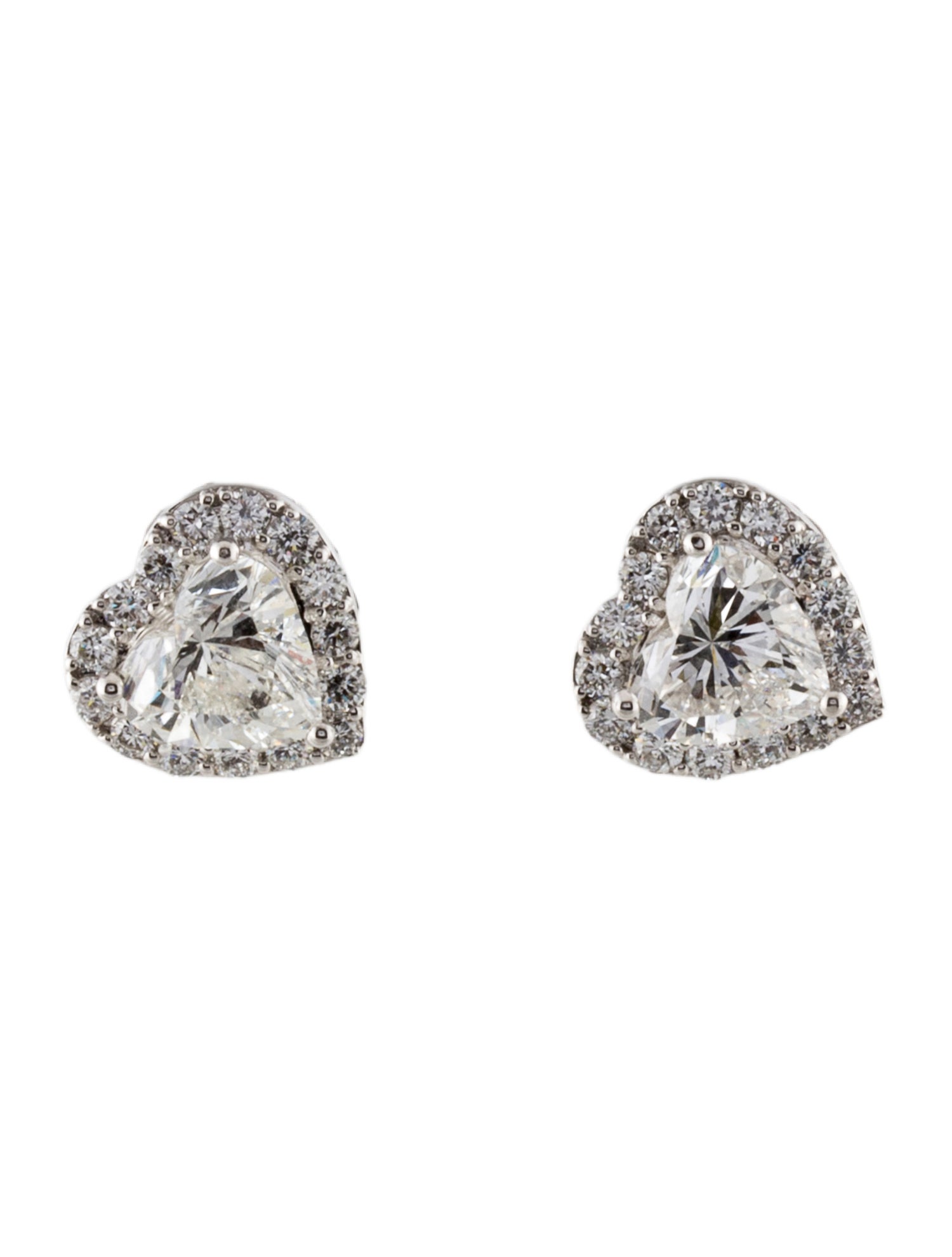 Earrings 14K 2.69ctw Lab-Grown Diamond Heart Stud