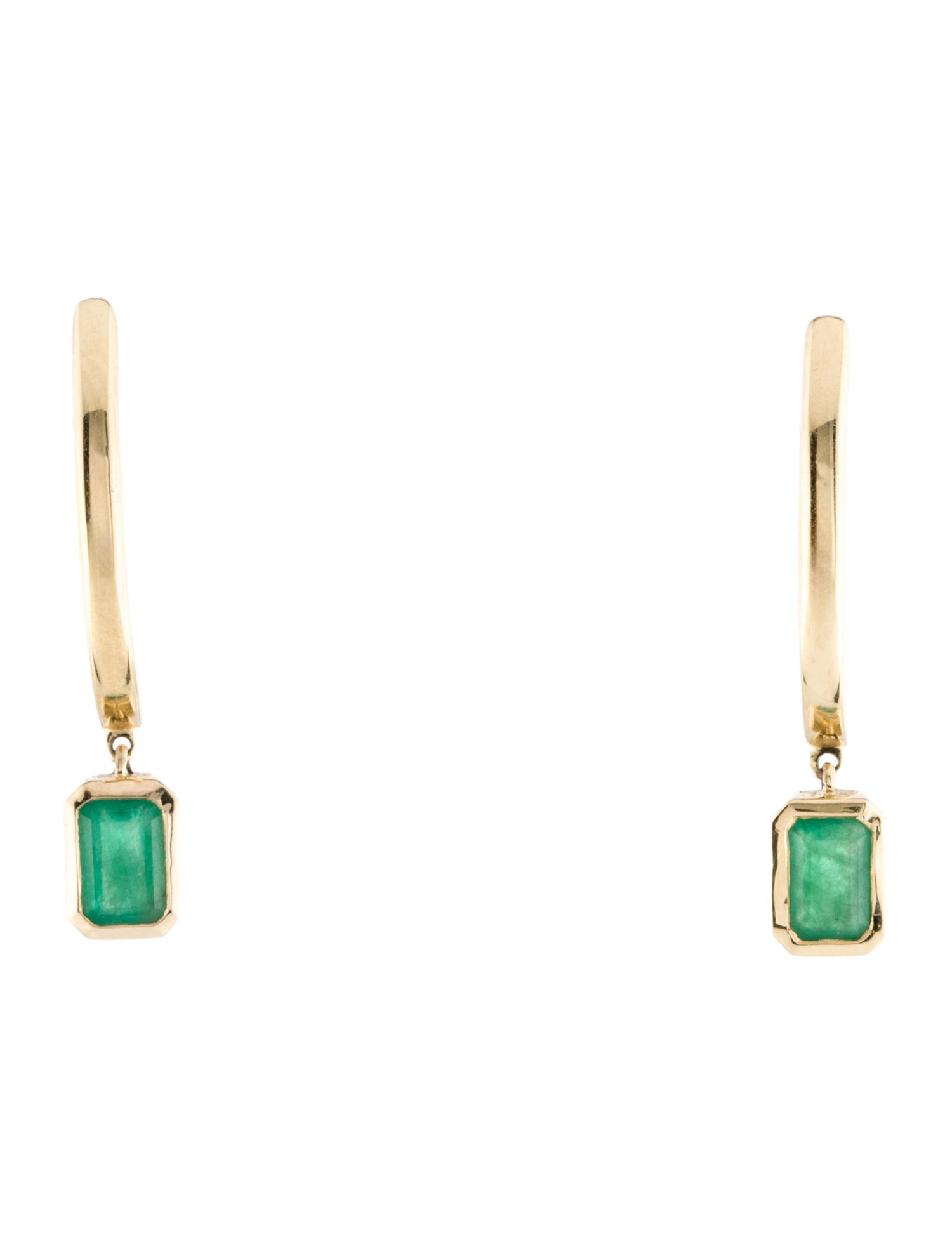 Earrings 14K Emerald Drop