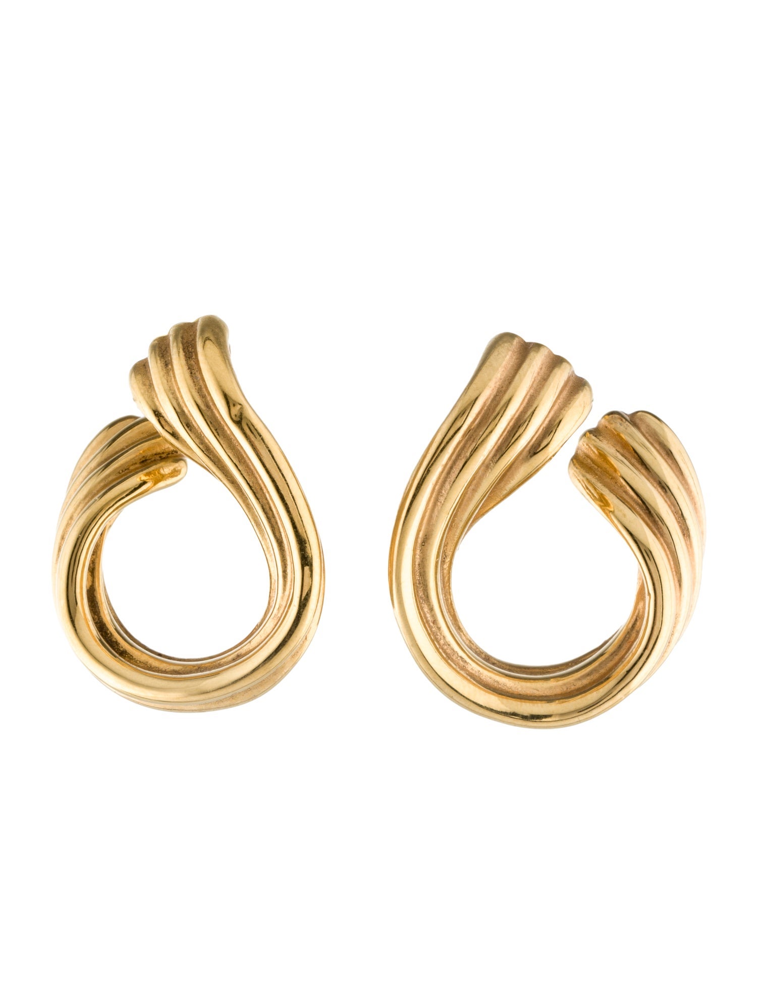 Earrings 14K Swirl Drop
