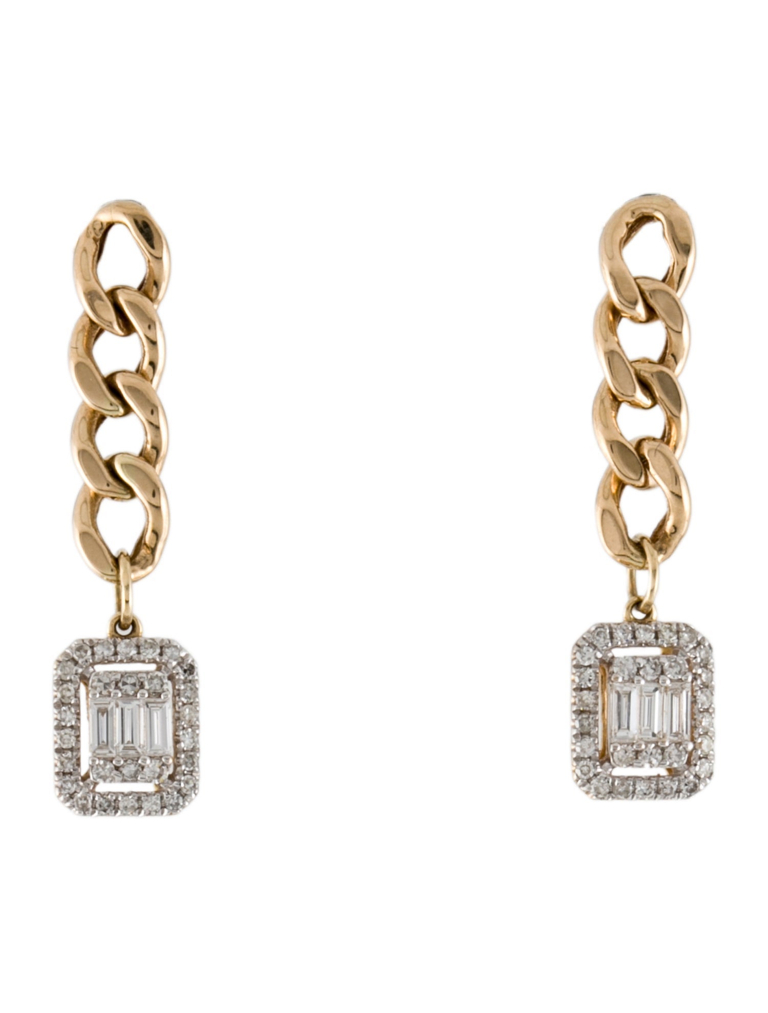 Earrings 14K Diamond Drop