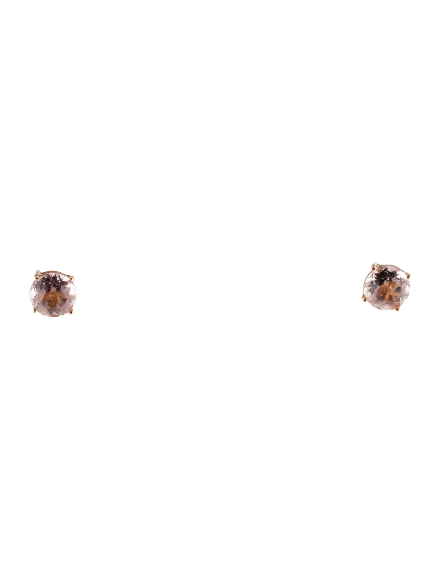 Earrings 18K 2.30ctw Morganite Stud