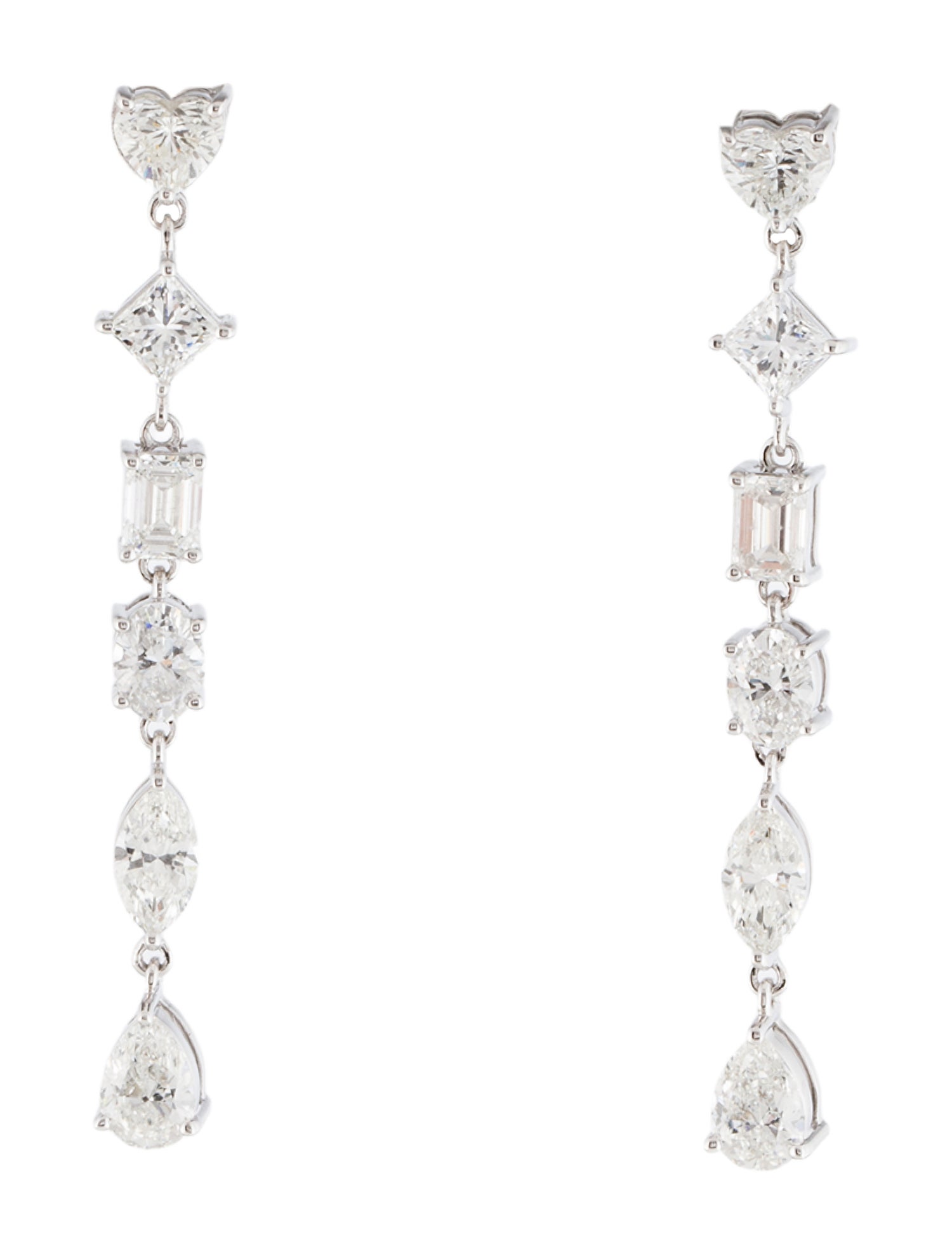 Earrings 18K 3.13ctw Diamond Drop