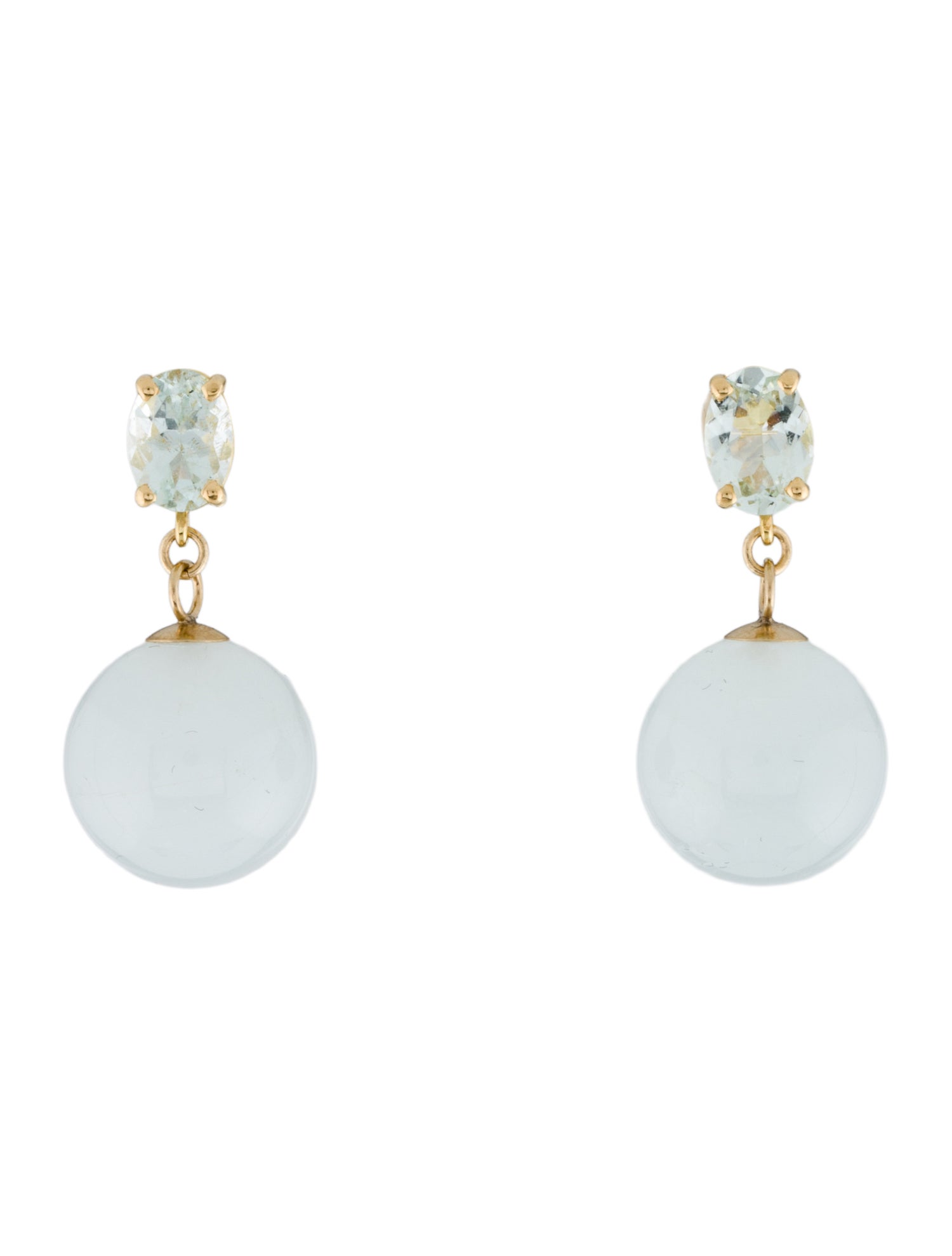 Earrings 18K Aquamarine Drop