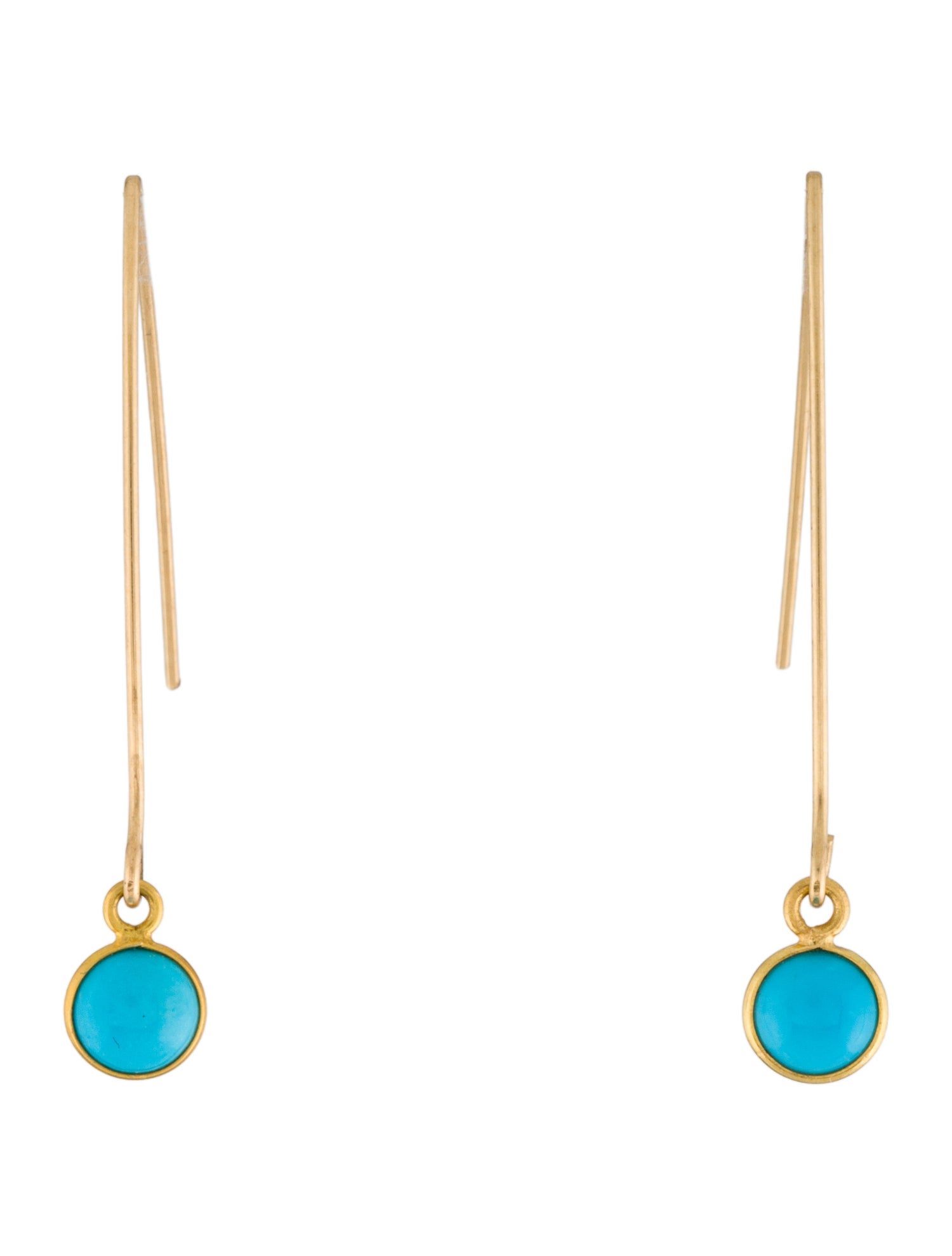 Earrings 18K Turquoise Drop
