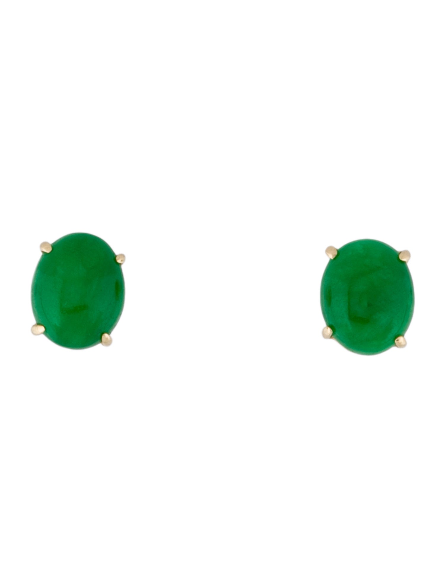Earrings 14K Dyed Jadeite Stud