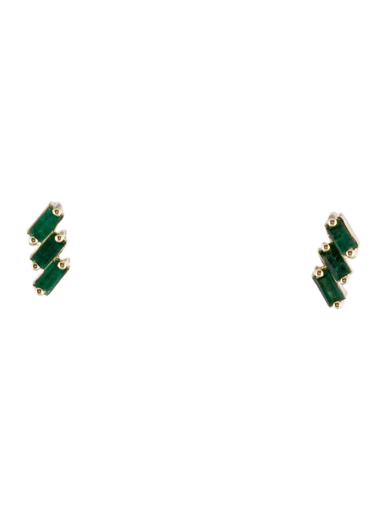 Earrings 14K Emerald Stud