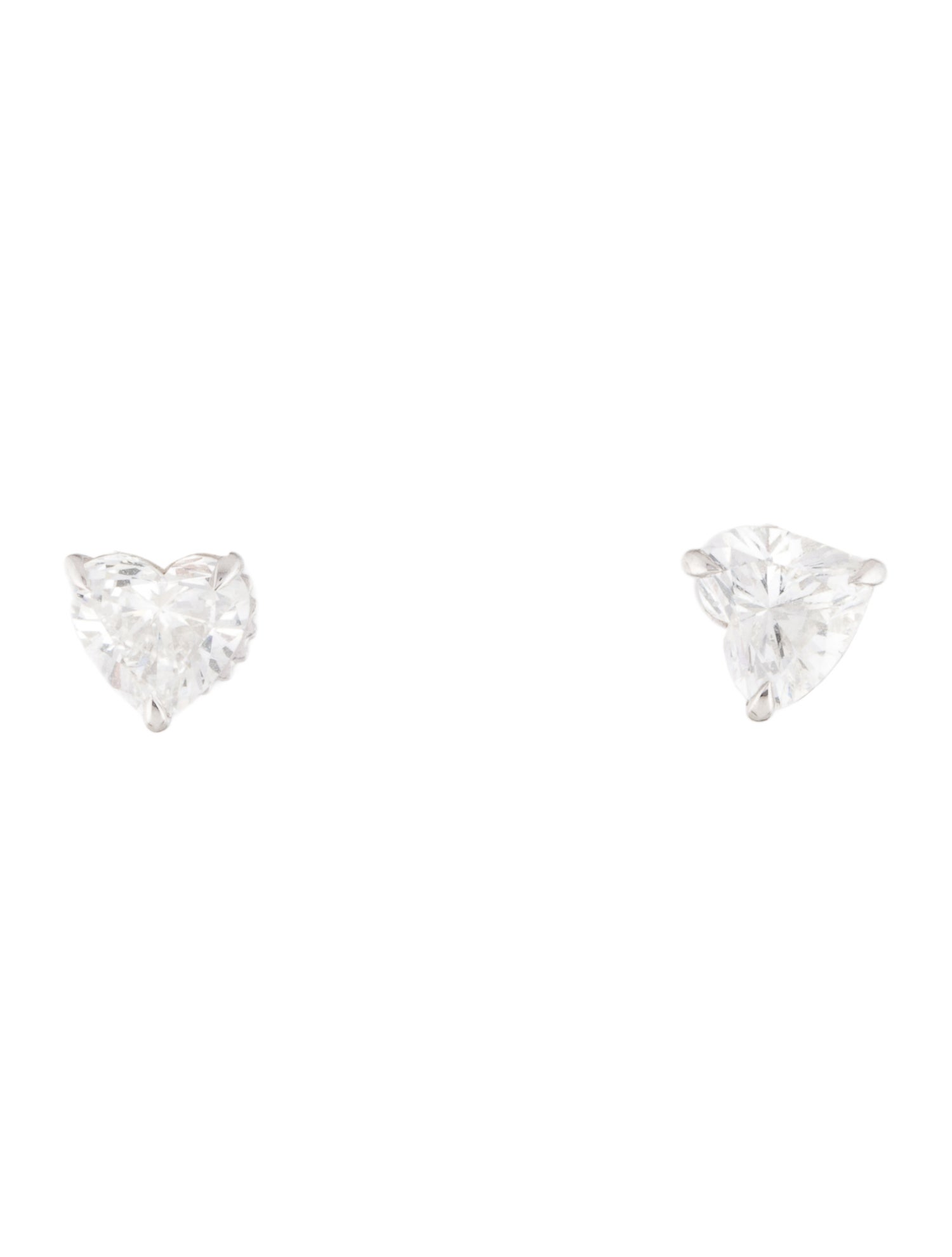 Earrings 14K 2.01ctw Lab-Grown Diamond Heart Stud