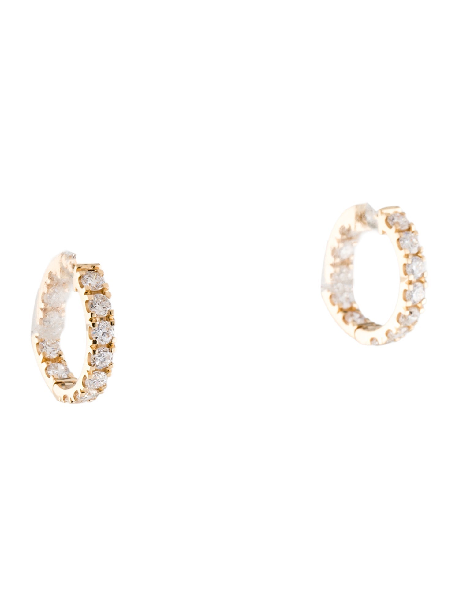 Earrings 10K Lab-Grown Diamond Inside-Out Hoop Earrings