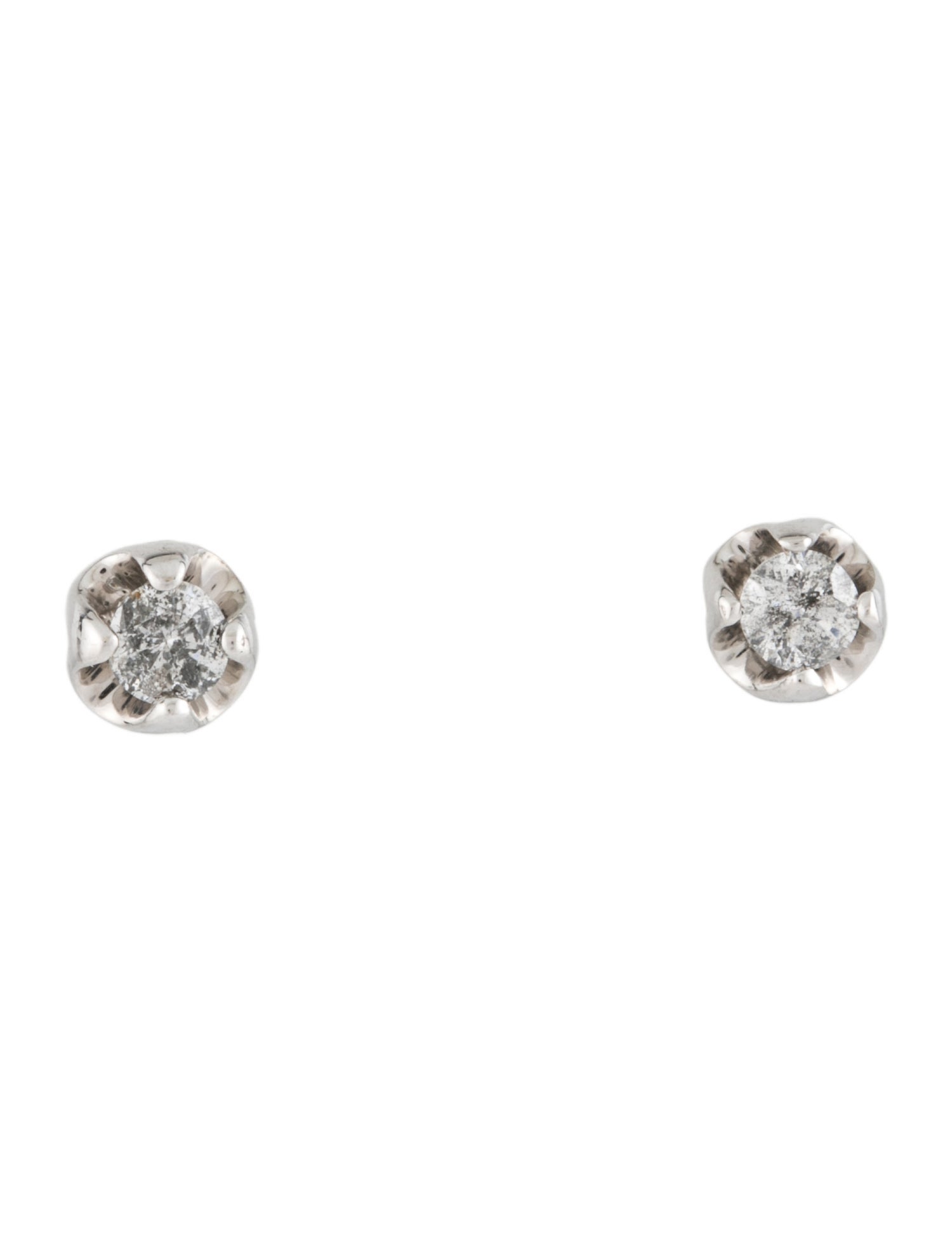 Earrings 14K Diamond Solitaire Stud