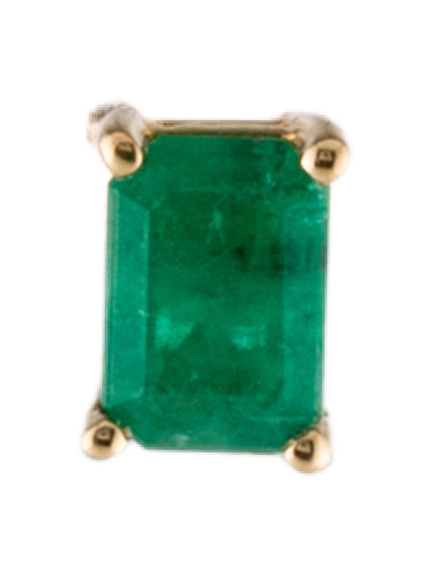 Earrings 14K Emerald Single Stud Earring