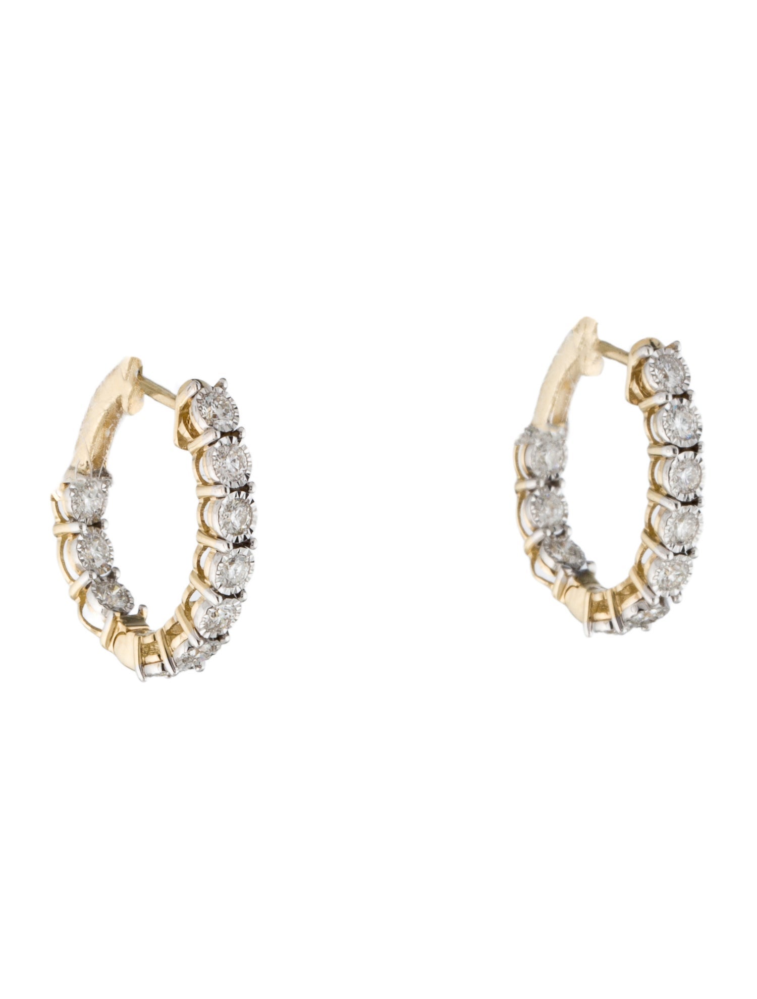 Earrings 14K Diamond Hoop