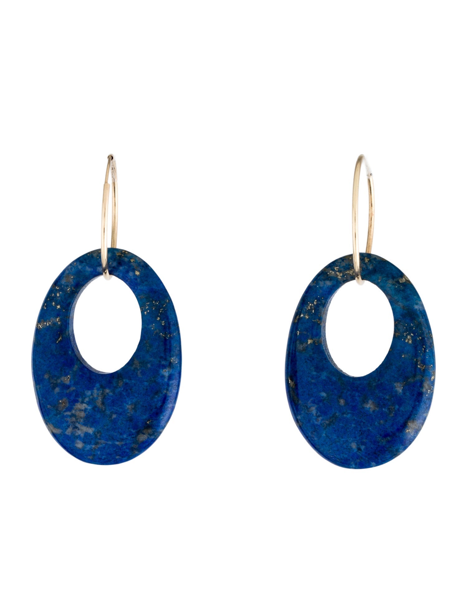 Earrings 14K Lapis Lazuli Enhancer Hoop Earrings