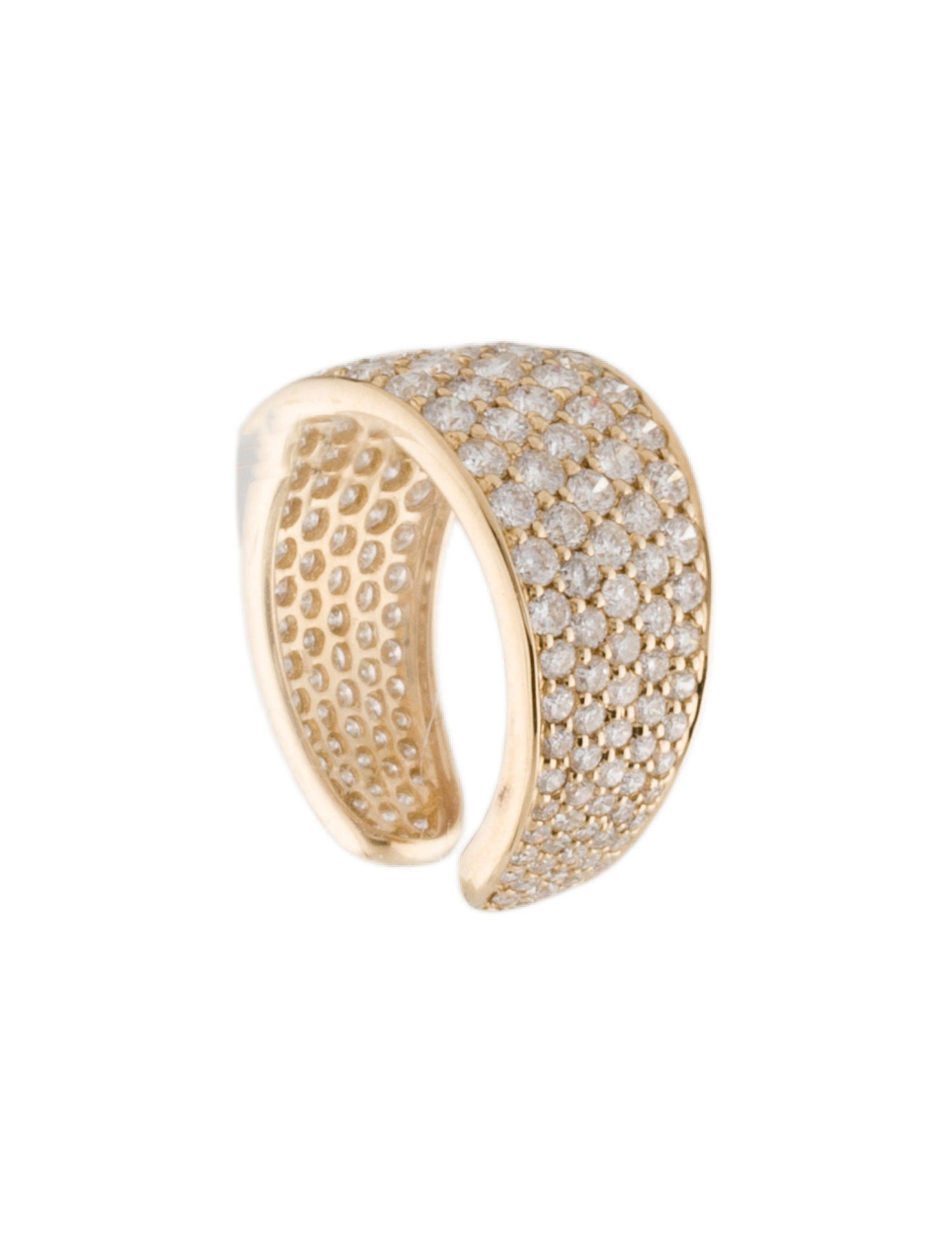 Earrings 14K Diamond Ear Cuff Earring