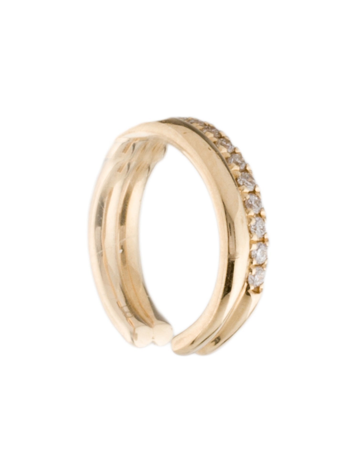 Earrings 14K Diamond Single Ear Cuff