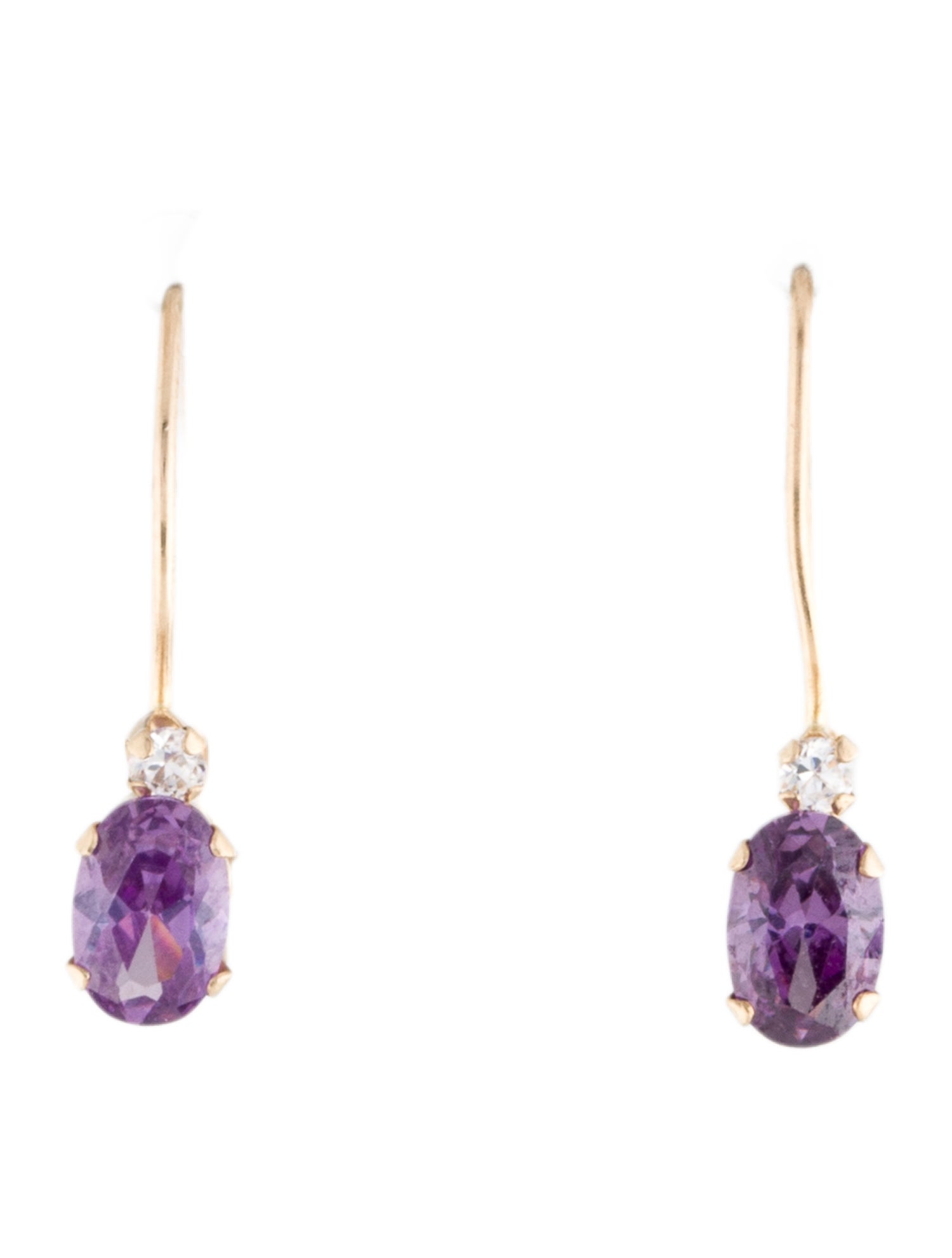 Earrings 10K Cubic Zirconia Drop