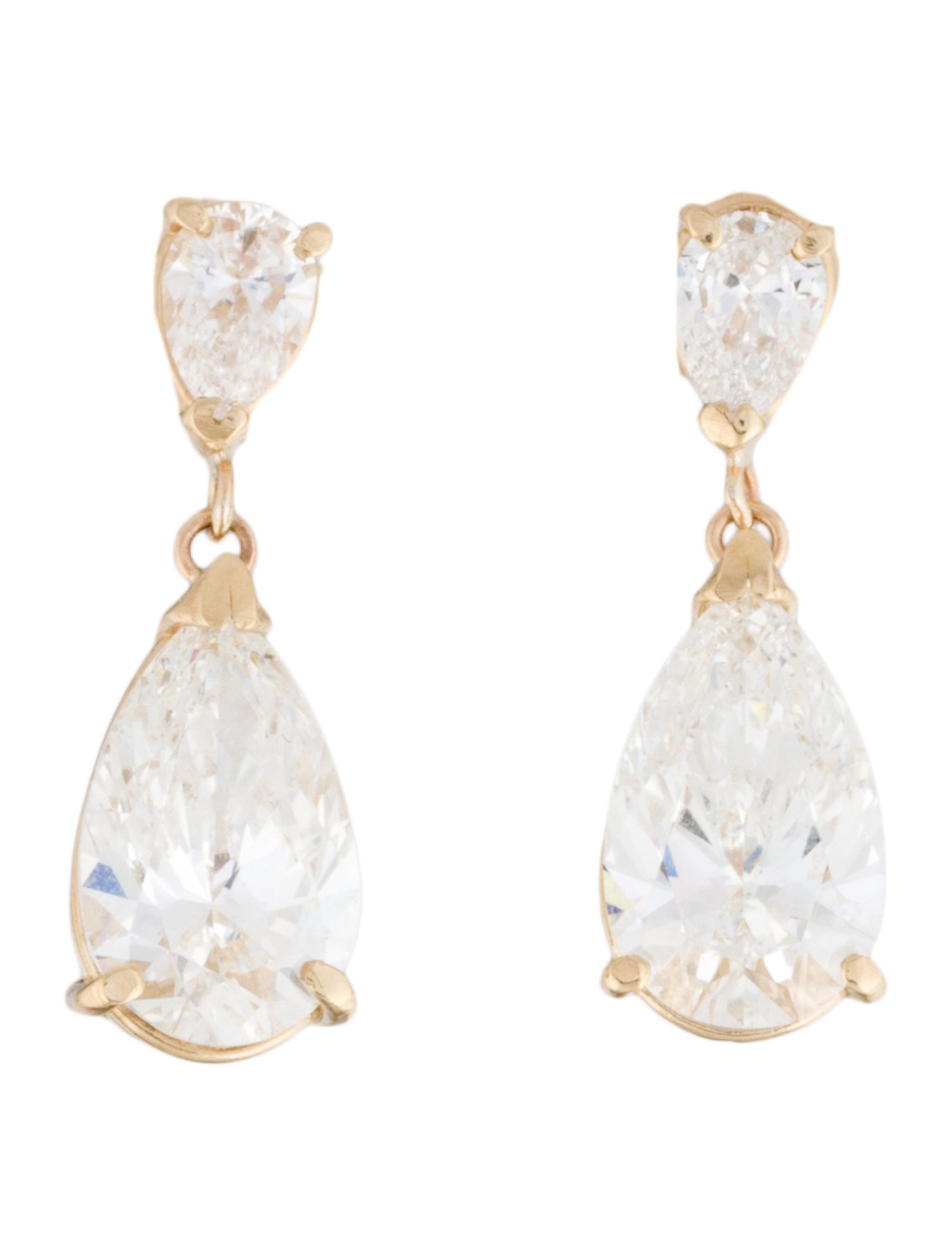Earrings 14K 7.96ctw Lab-Grown Diamond Drop Earrings