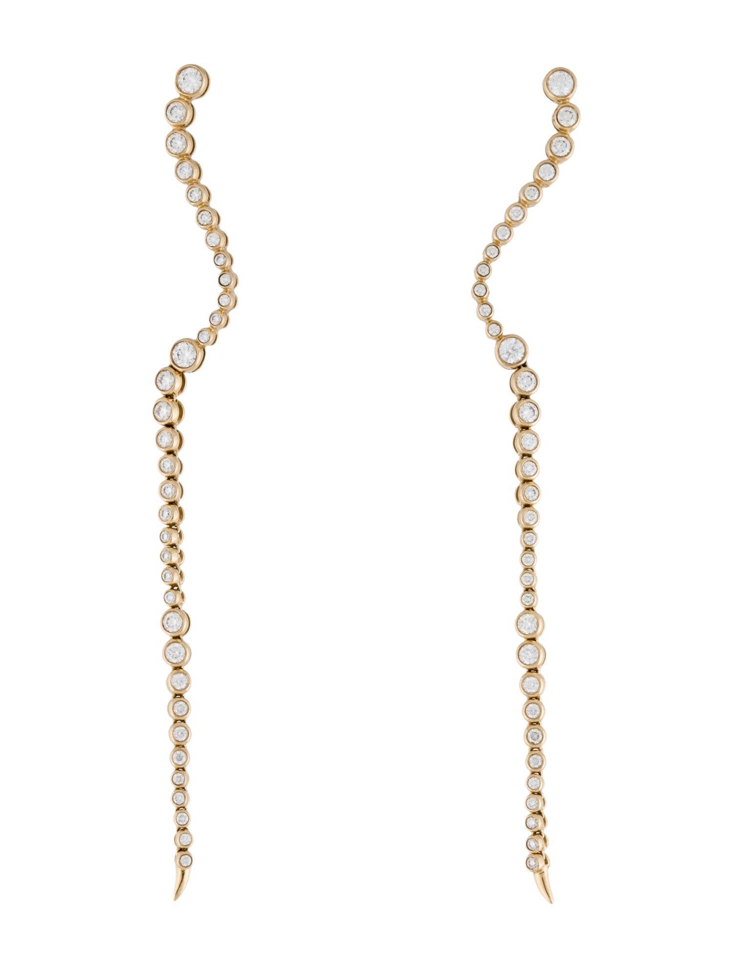 Earrings Adorna 14K 1.47ctw Lab-Grown Diamond Gradient Longevity Climber