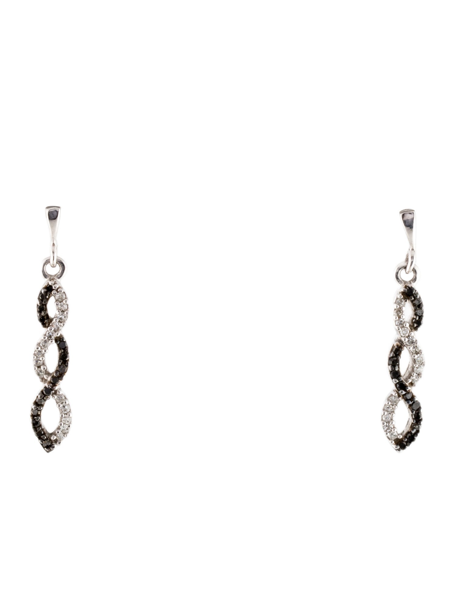 Earrings 10K Diamond Screw Back Drop