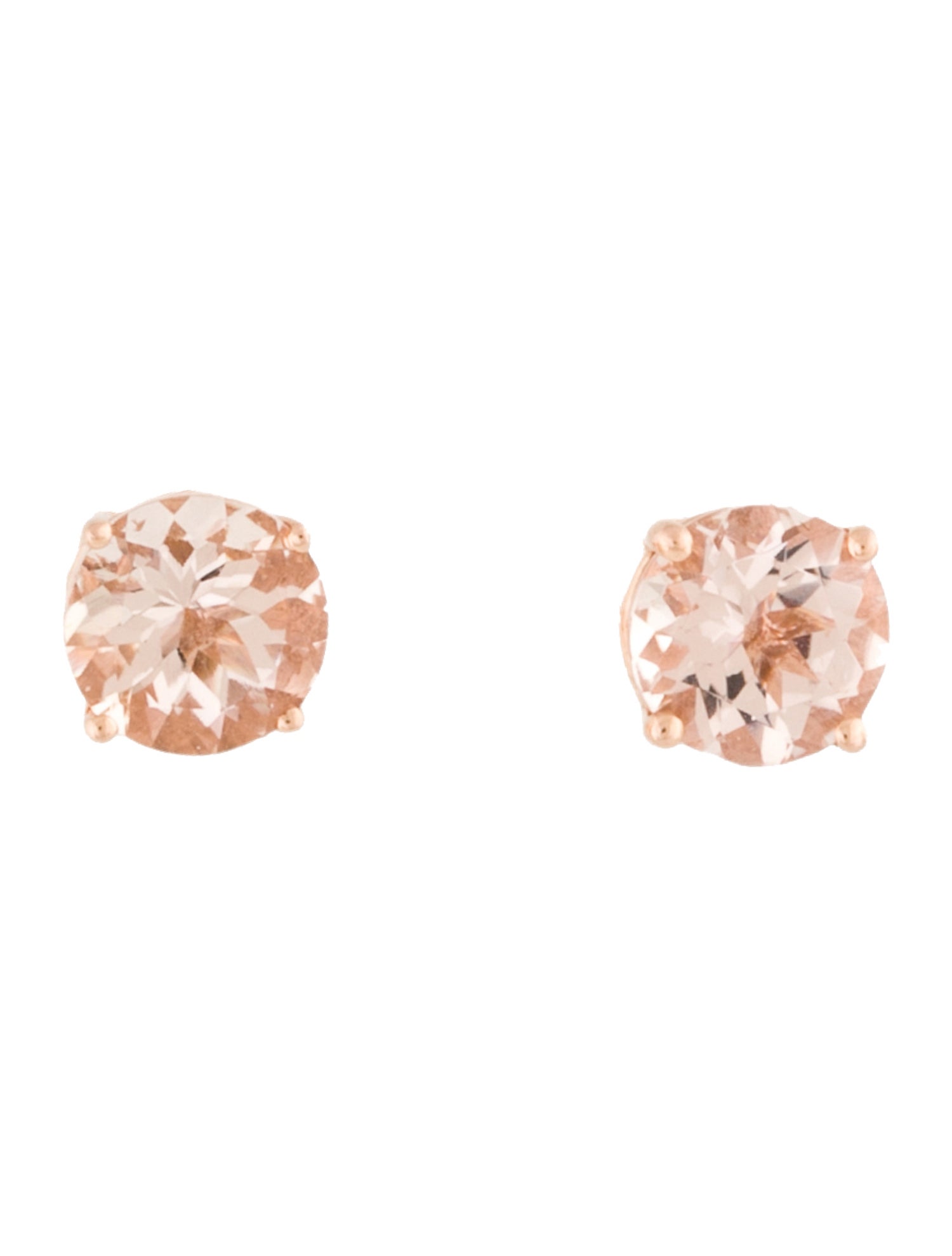 Earrings 14K Morganite Stud