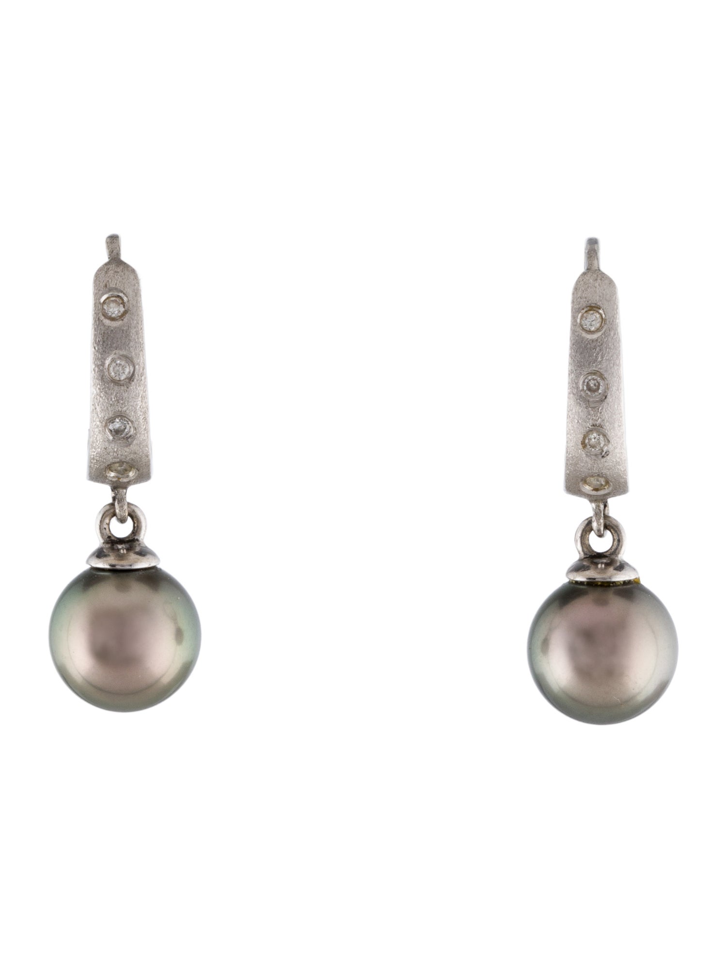 Earrings 14K Pearl & Diamond Drop