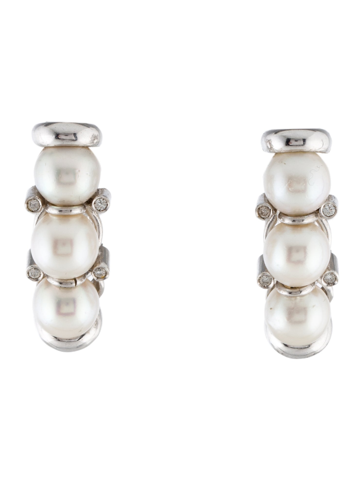 Earrings 18K Pearl & Diamond Earclip
