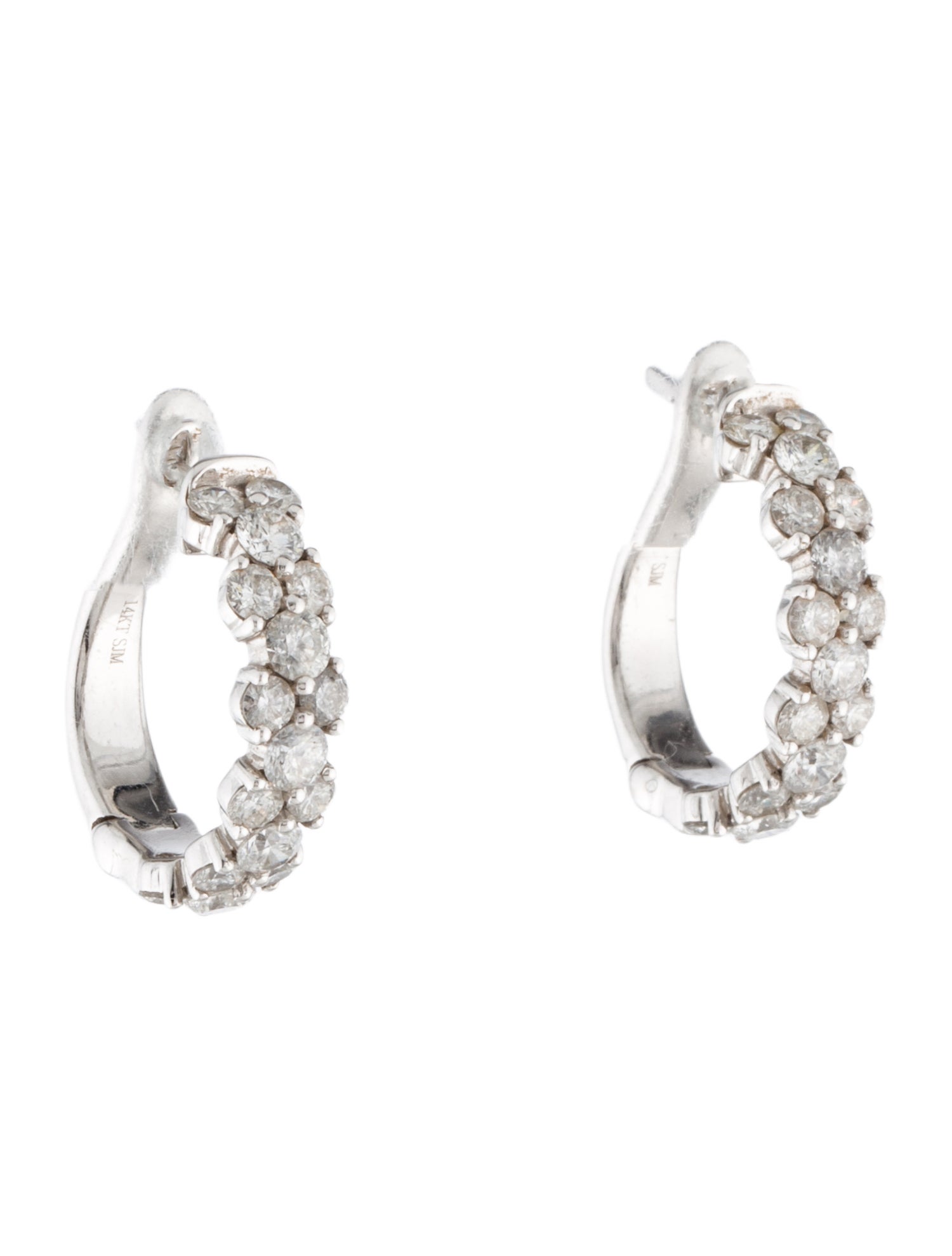 Earrings 14K 2.00ctw Diamond Hoop