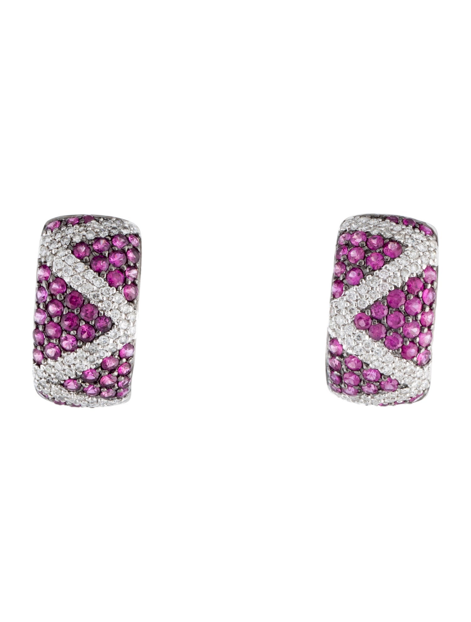 Earrings 18K 2.47ctw Ruby & Diamond Earclip Earrings