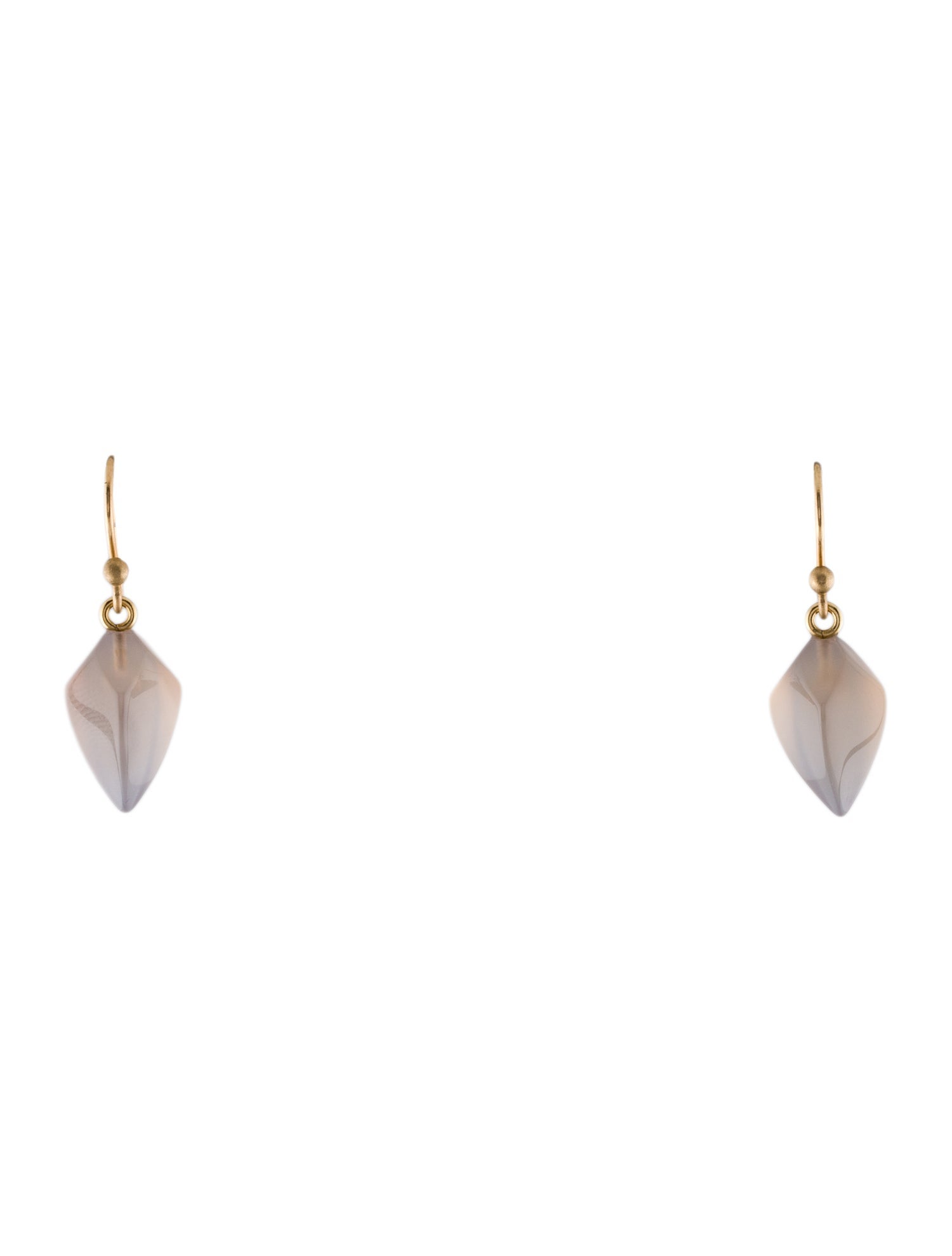 Ted Muehling 14K Chalcedony Gothic Drop Earrings