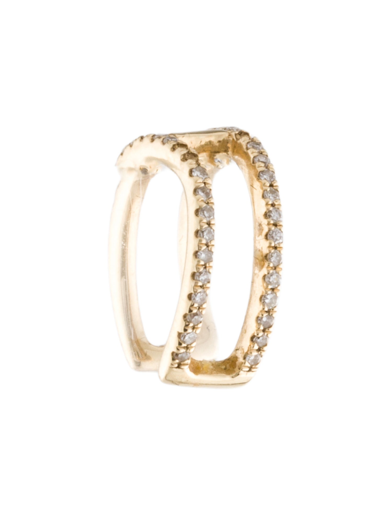 Earrings 14K Diamond Single Ear Cuff