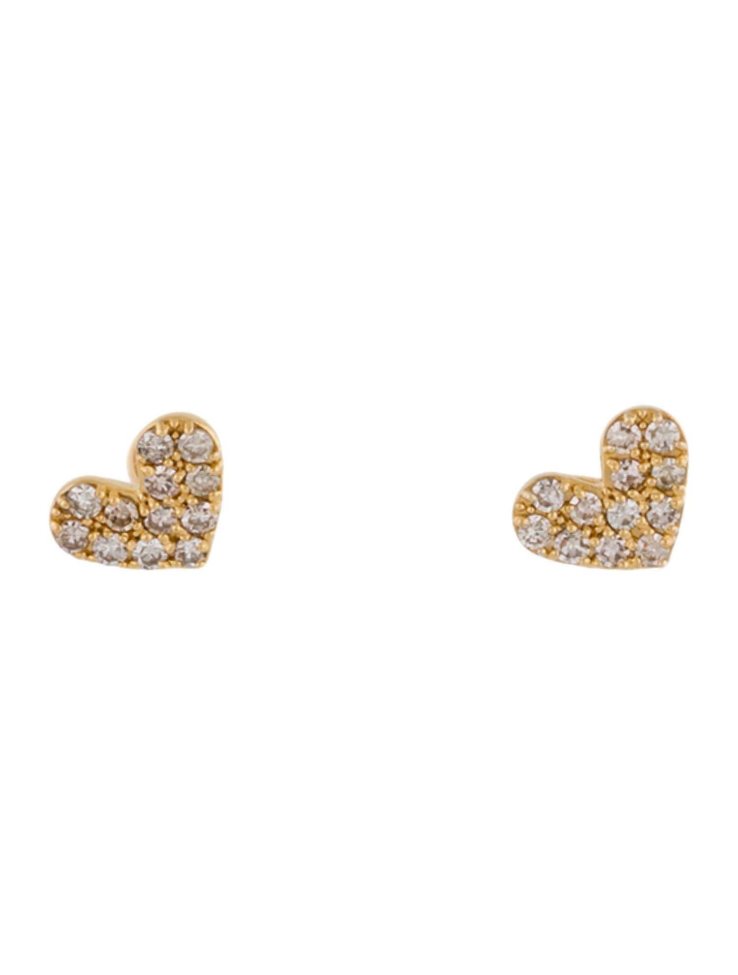 Earrings 18K Diamond Heart Stud