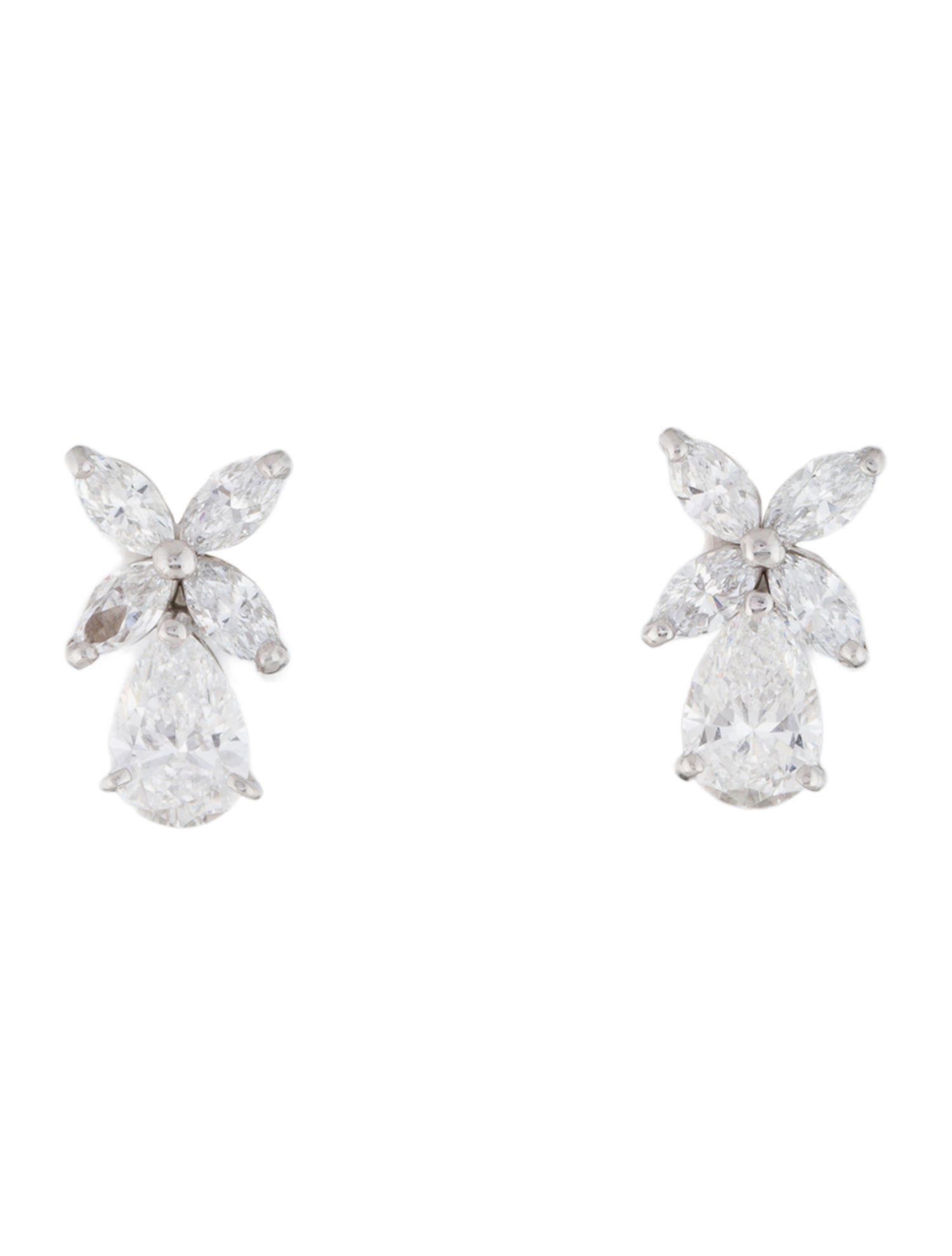 Earrings Platinum 3.31ctw Lab-Grown Diamond Stud