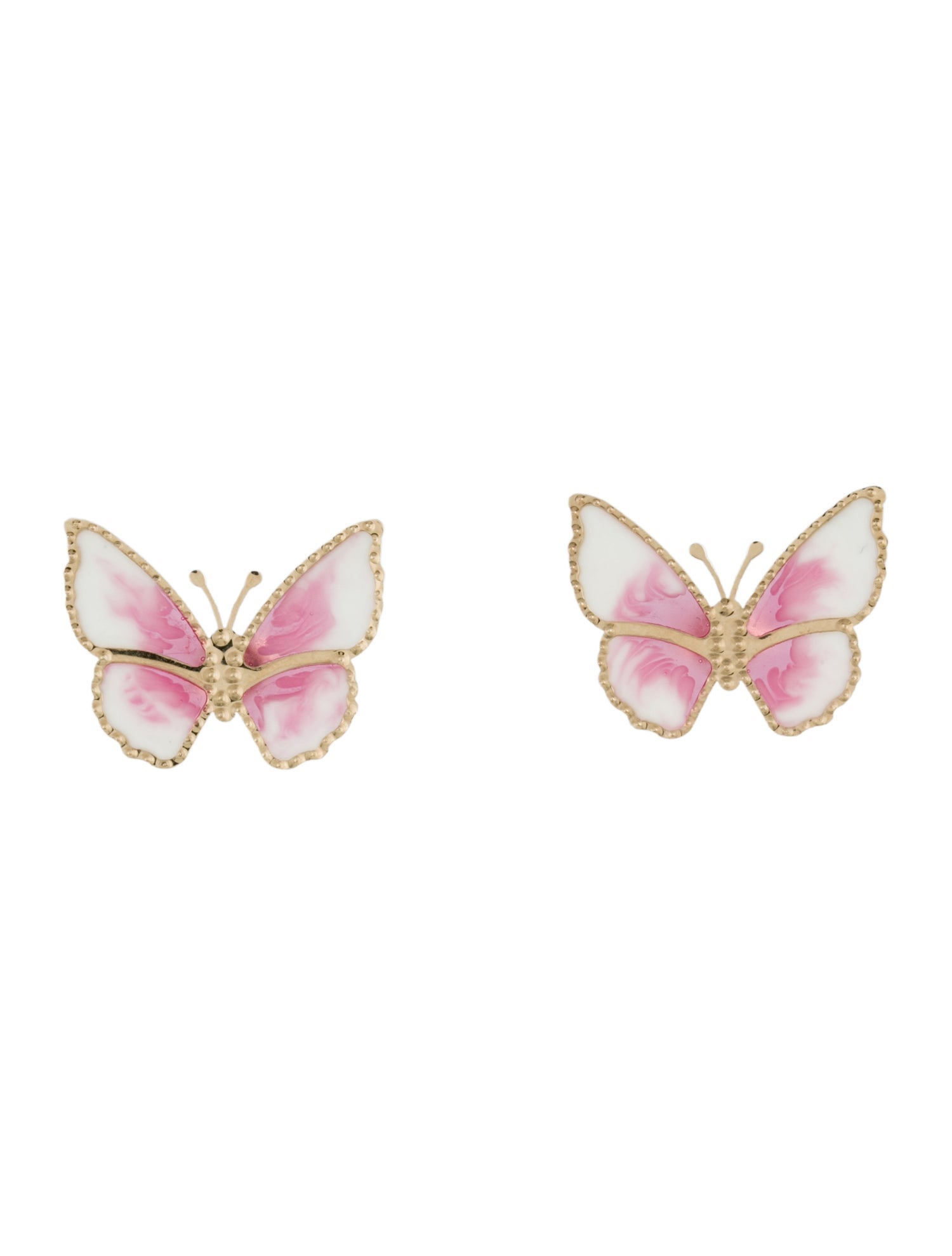 Earrings 14K Resin Butterfly Stud