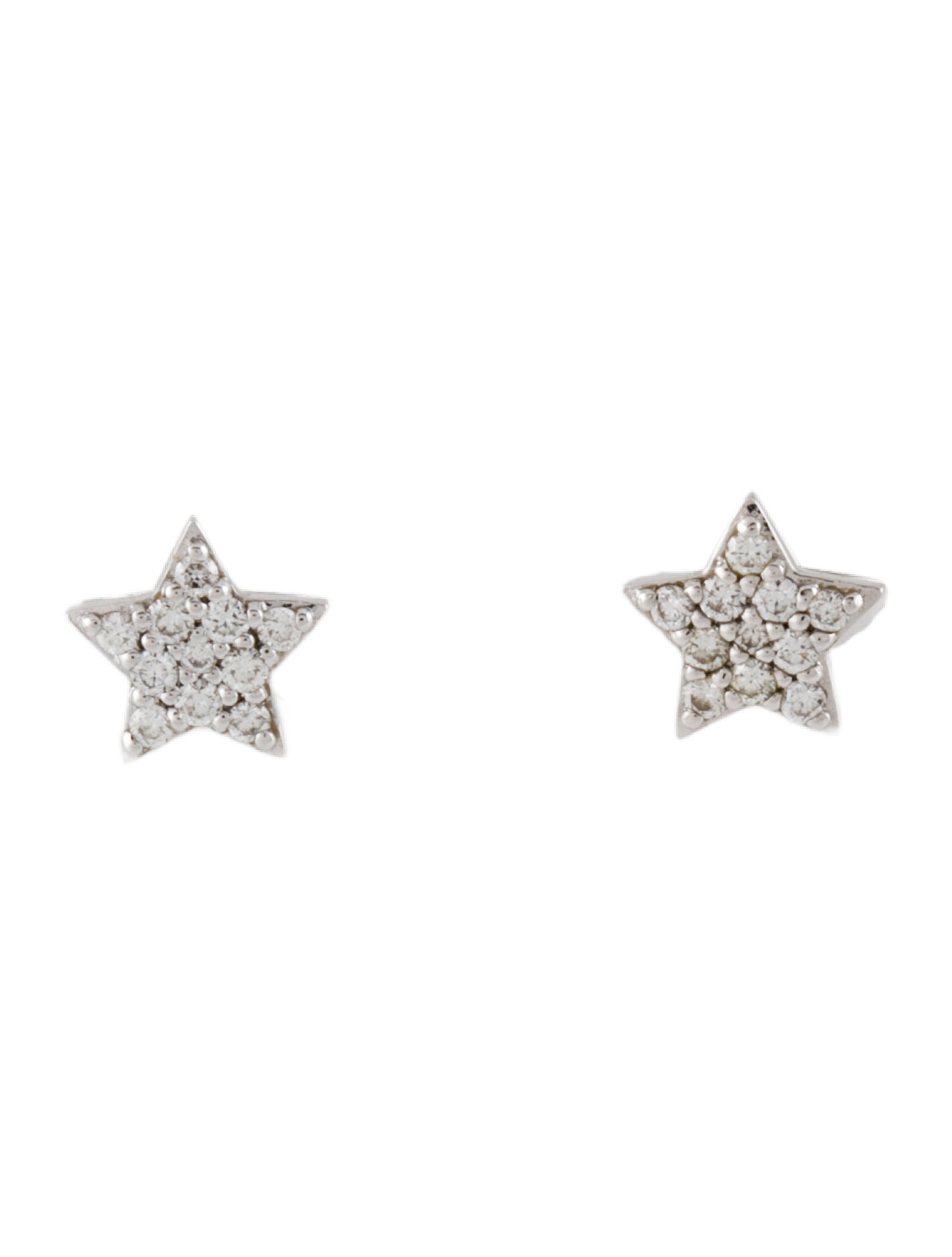 Earrings 14K Diamond Star Stud