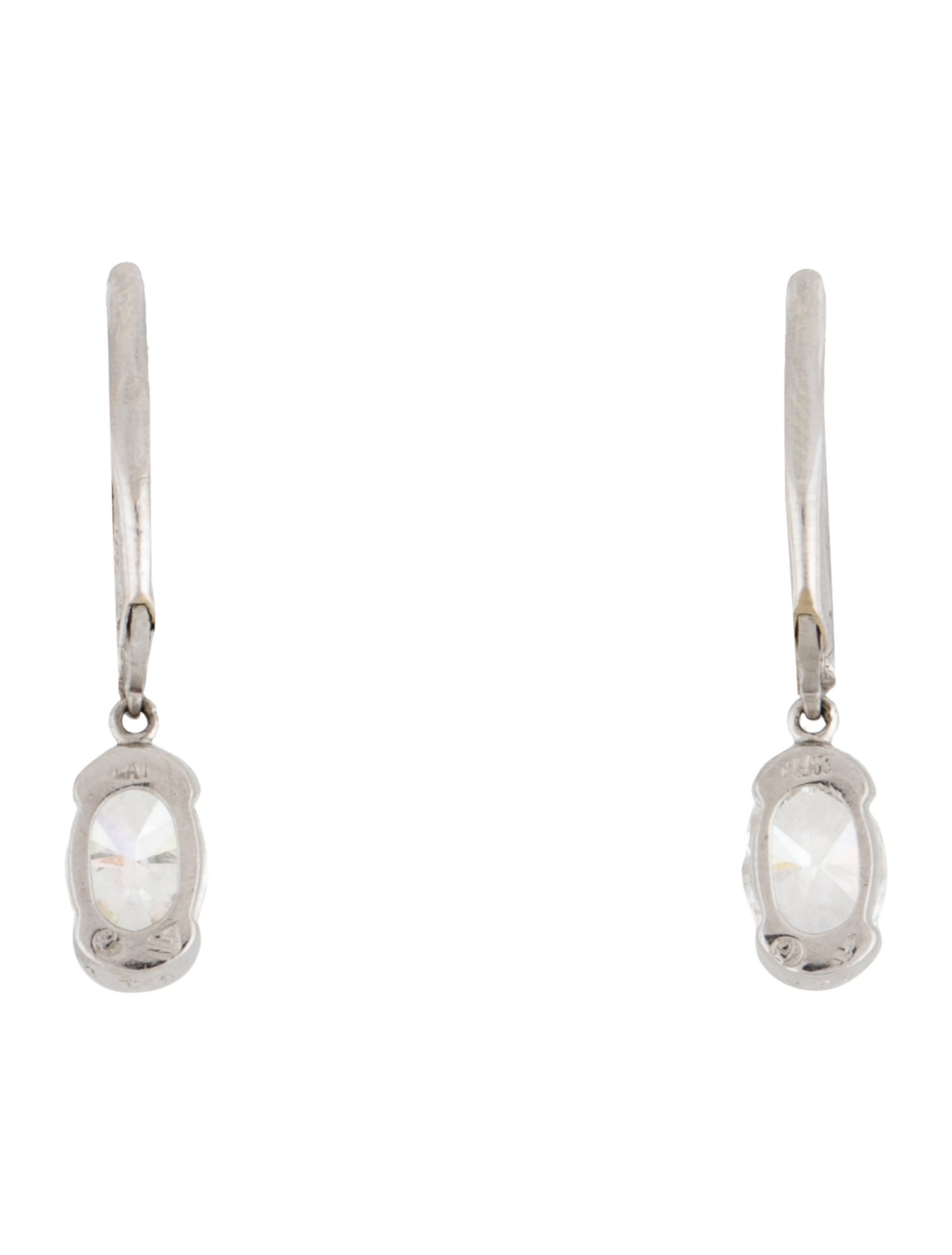 Earrings Platinum 1.74ctw Diamond Drop
