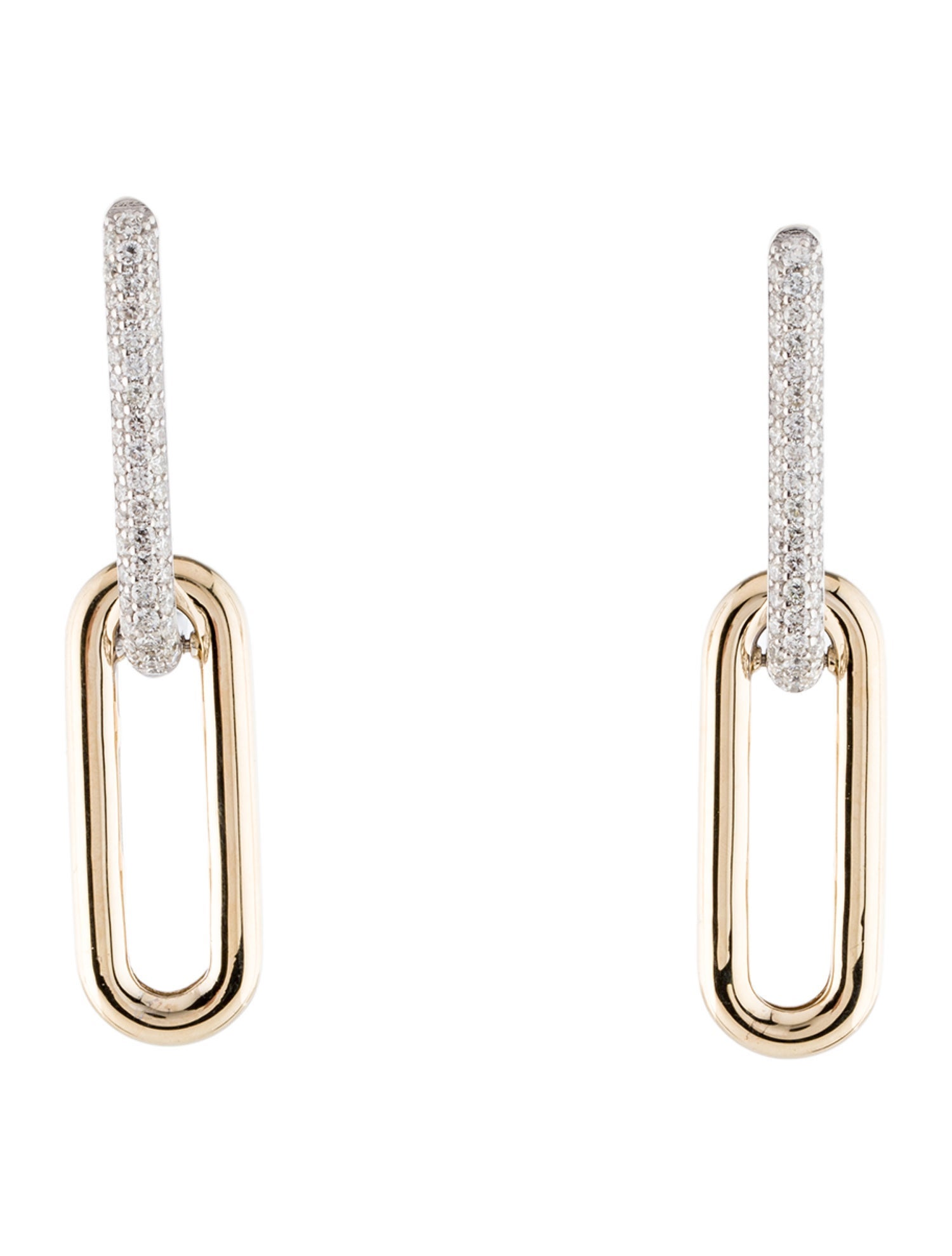 Earrings 14K 1.04ctw Diamond Link Drop