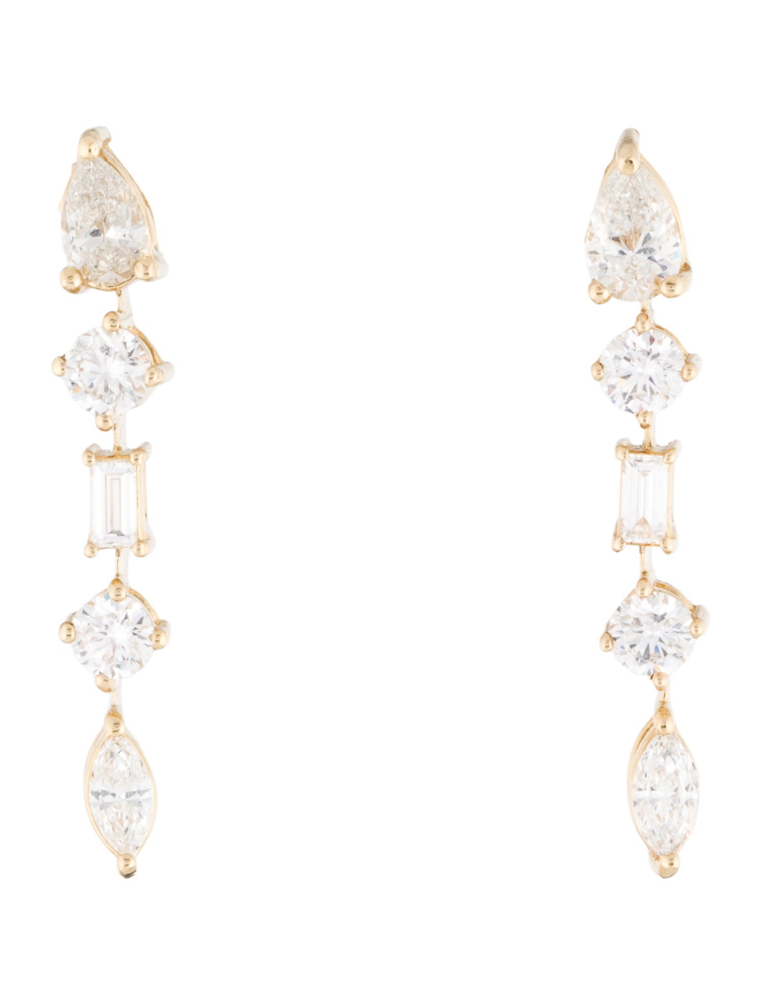 Earrings 14K 2.20ctw Lab-Grown Diamond Drop Earrings