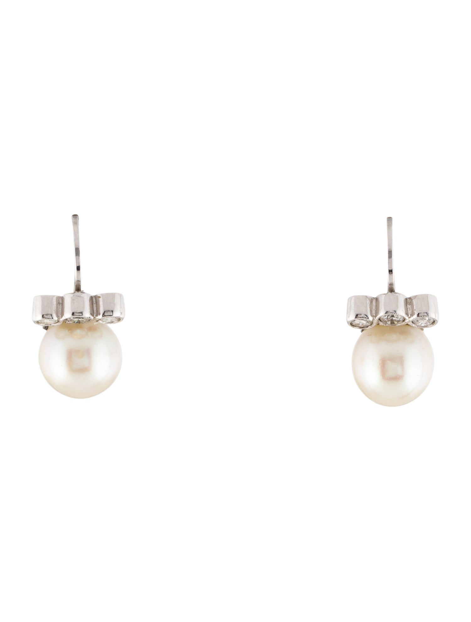 Earrings Pearl & Diamond Drop