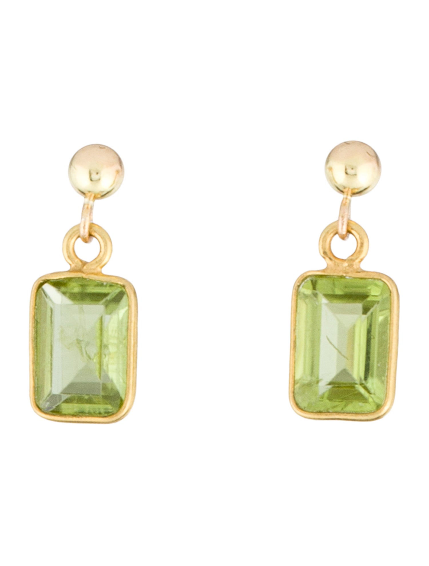 Earrings 18K 1.94ctw Peridot Drop