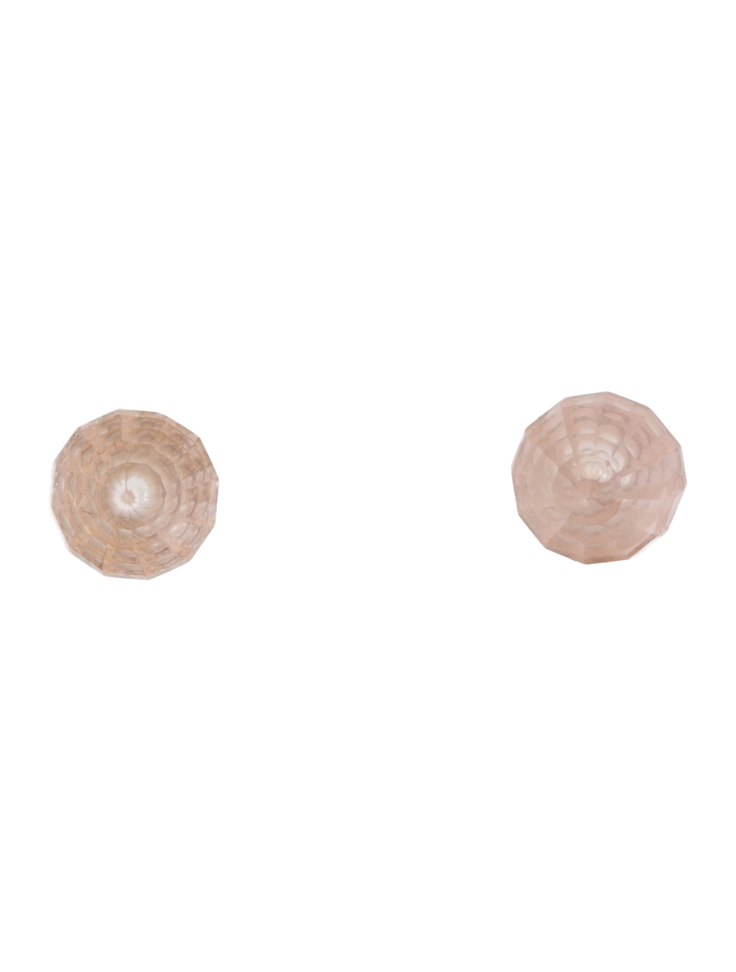 Earrings 18K Rose Quartz Stud