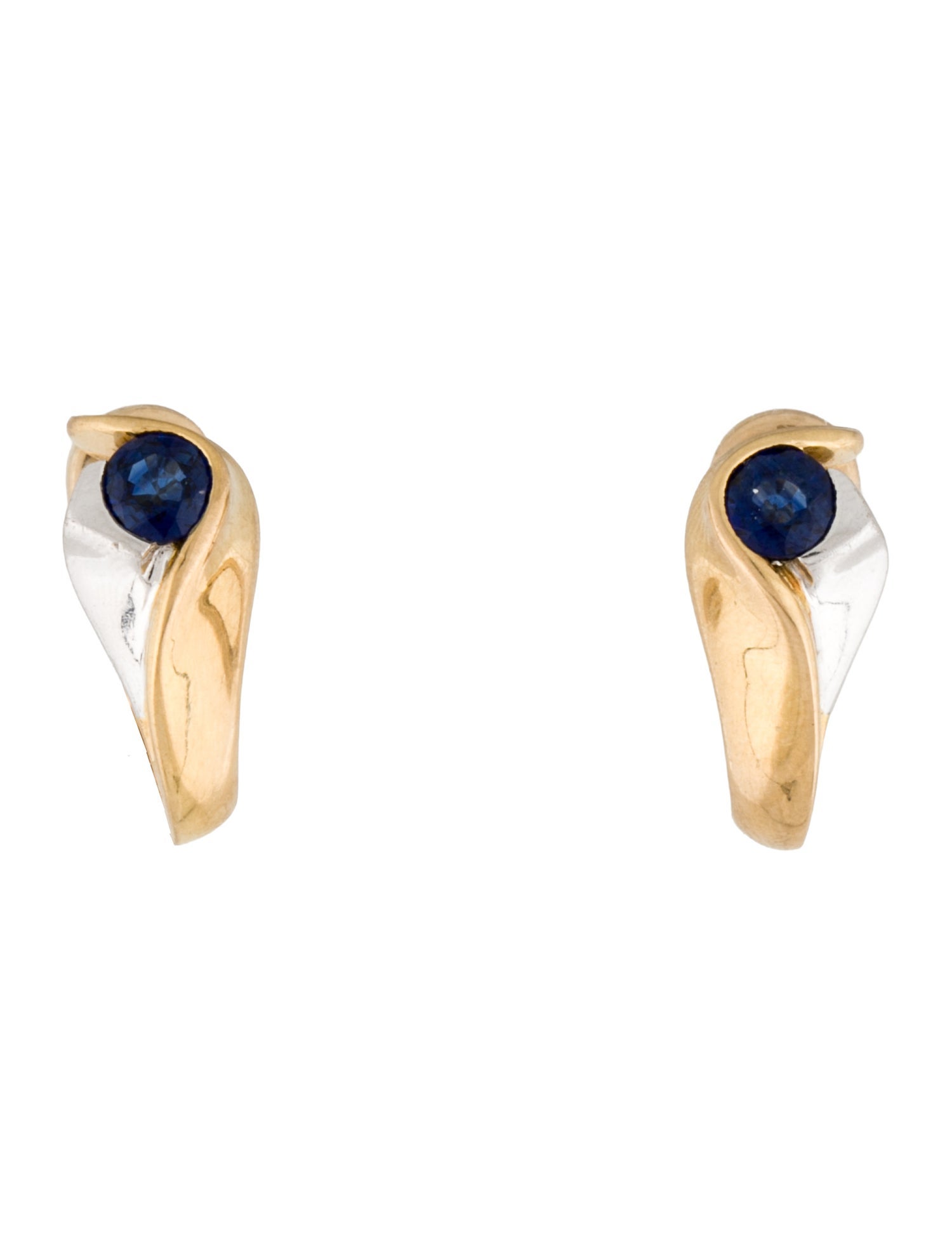Earrings 18K Sapphire Earclip