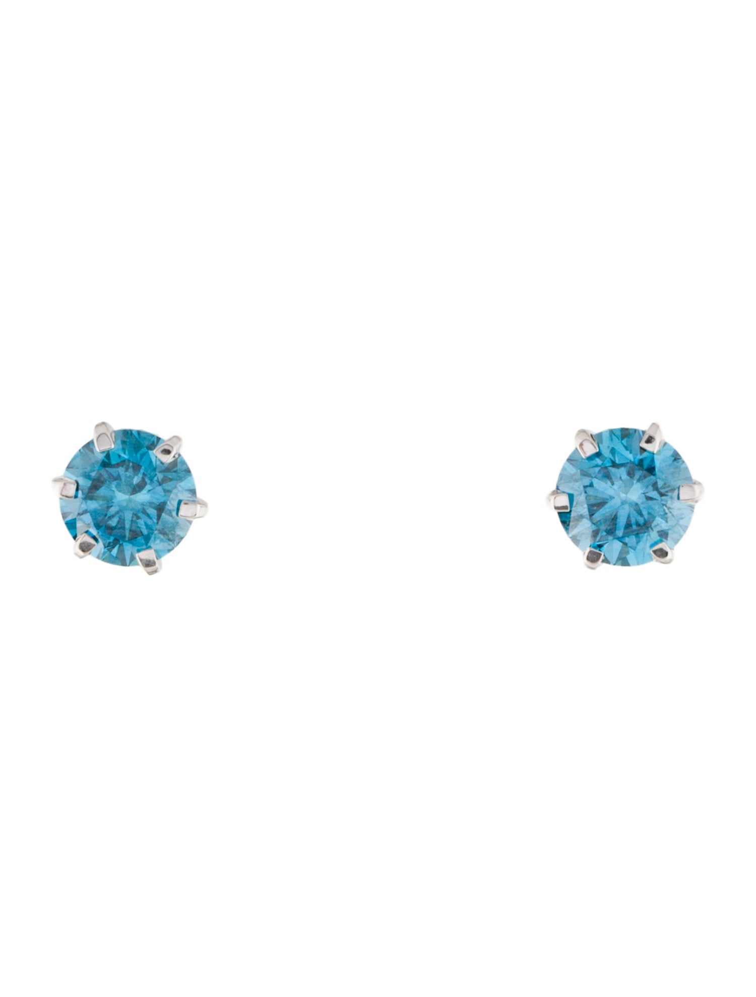 Earrings 14K 2.16ctw Lab-Grown Diamond Solitaire Stud Earrings