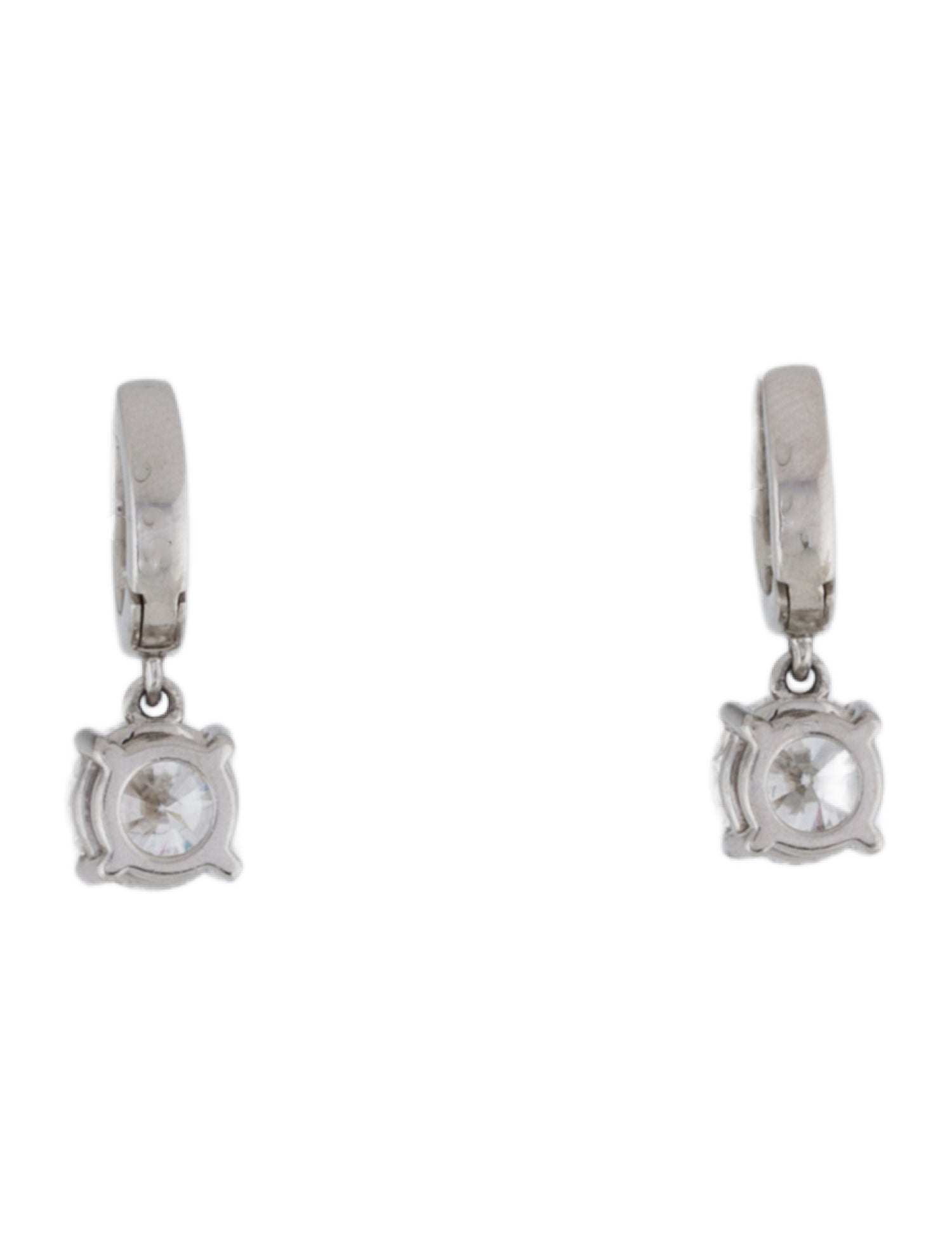 Earrings Platinum Moissanite Drop