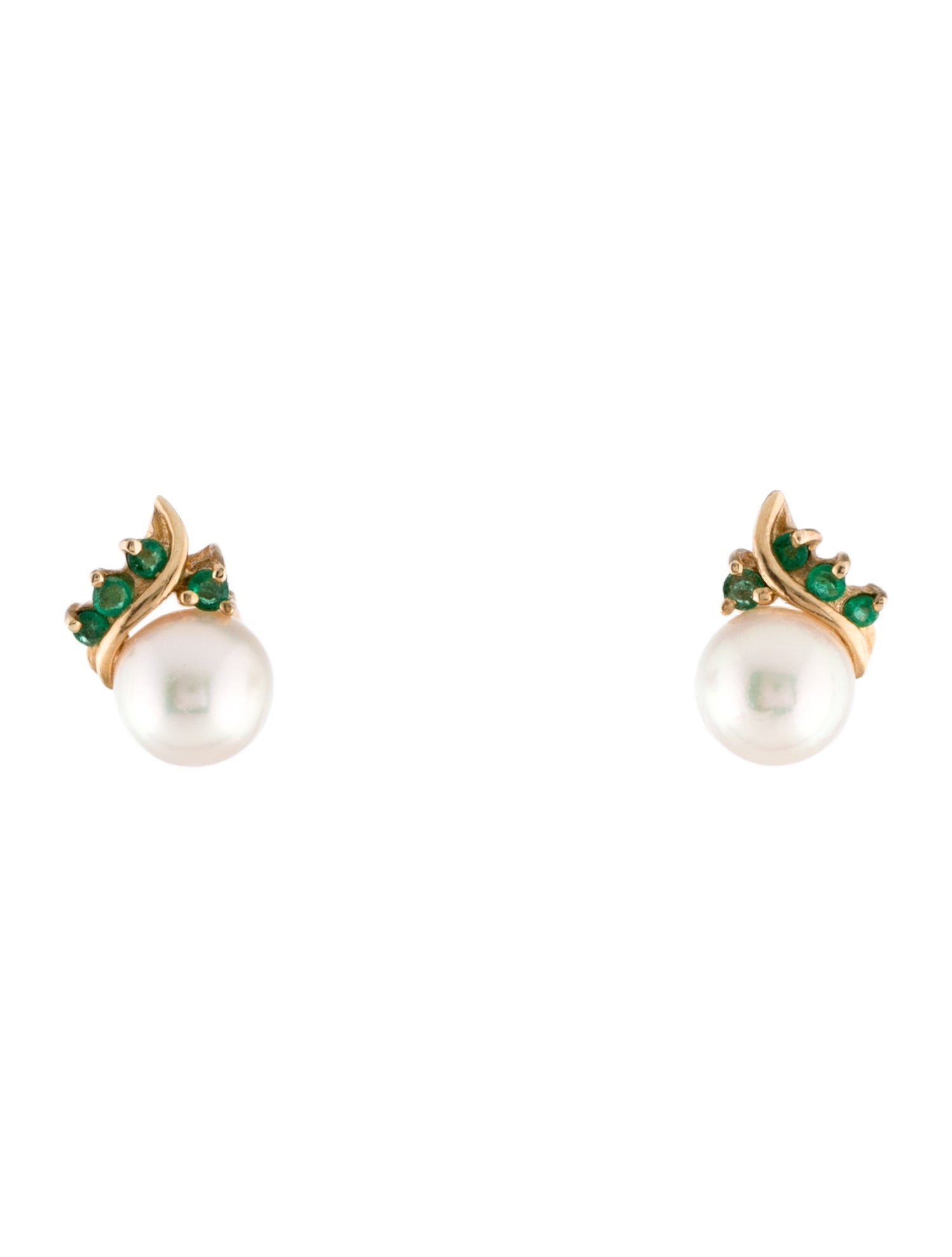 Earrings 14K Pearl & Diamond Stud