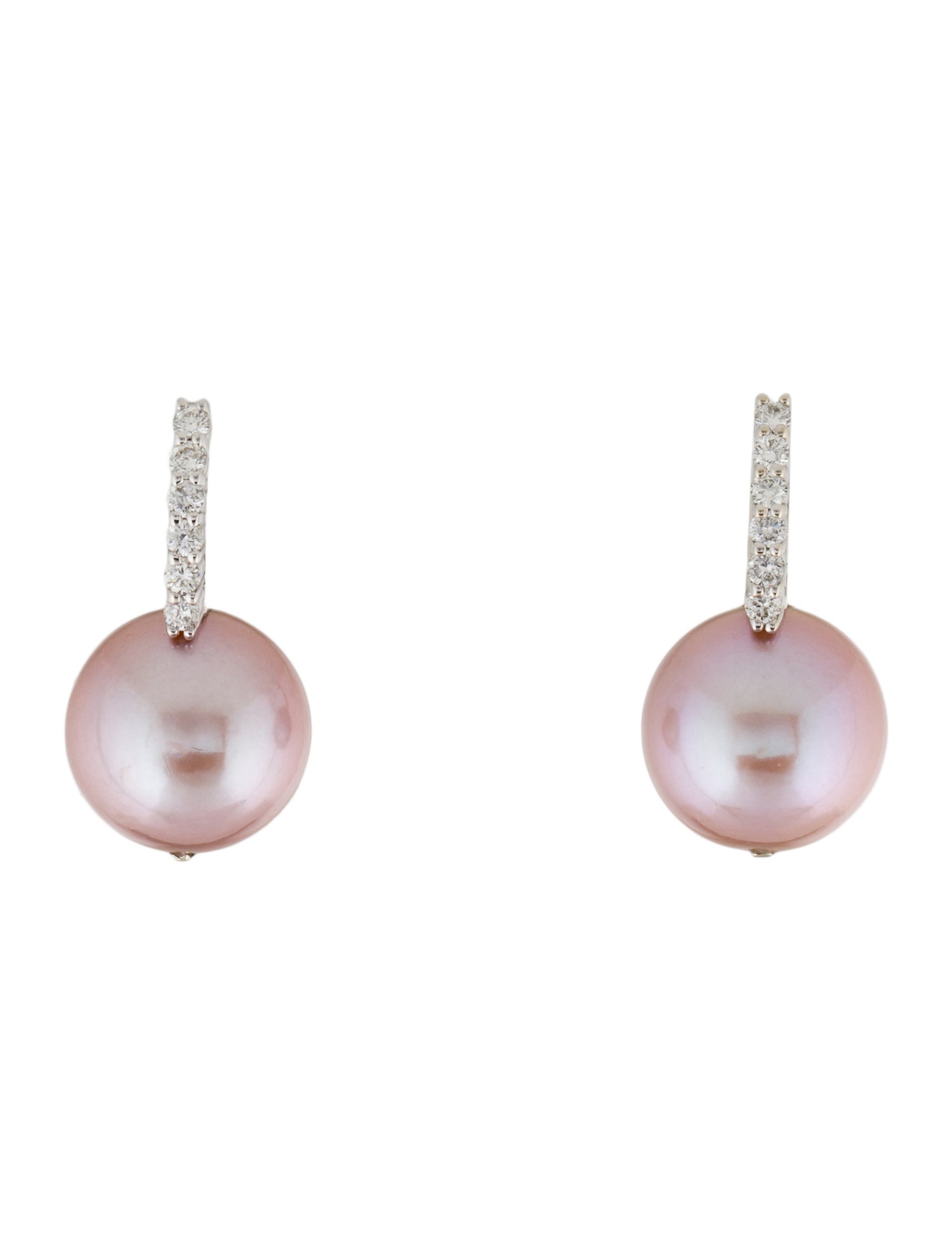 Earrings 14K Pearl & Diamond Drop Earrings