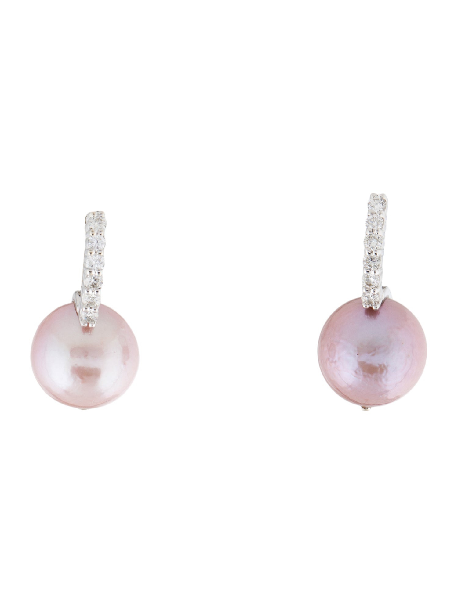Earrings 14K Pearl & Diamond Drop Earrings